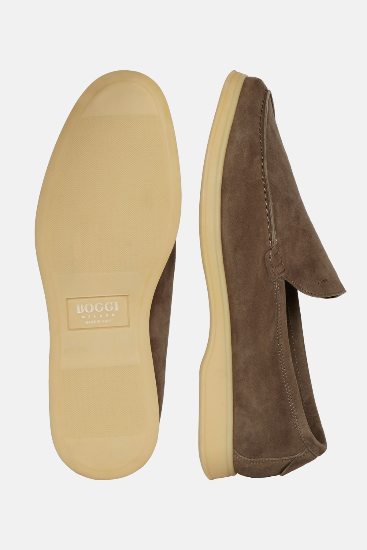 Mocasines Marrones De Ante Boggi image number 2