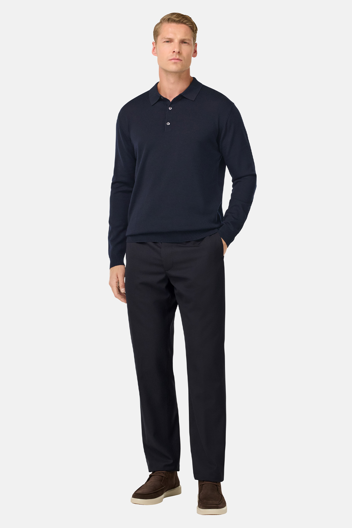 Polo De Punto De Lana Merina