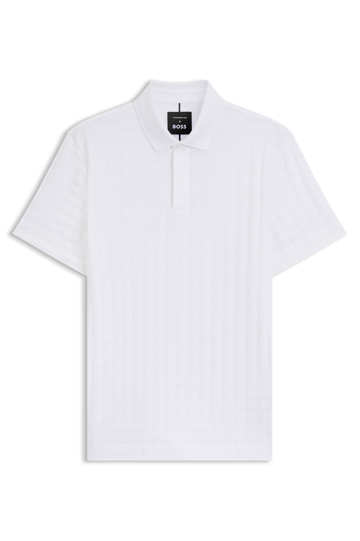 Polo Porsche x BOSS En Algodón Mercerizado Con Jacquard De Pata De Gallo