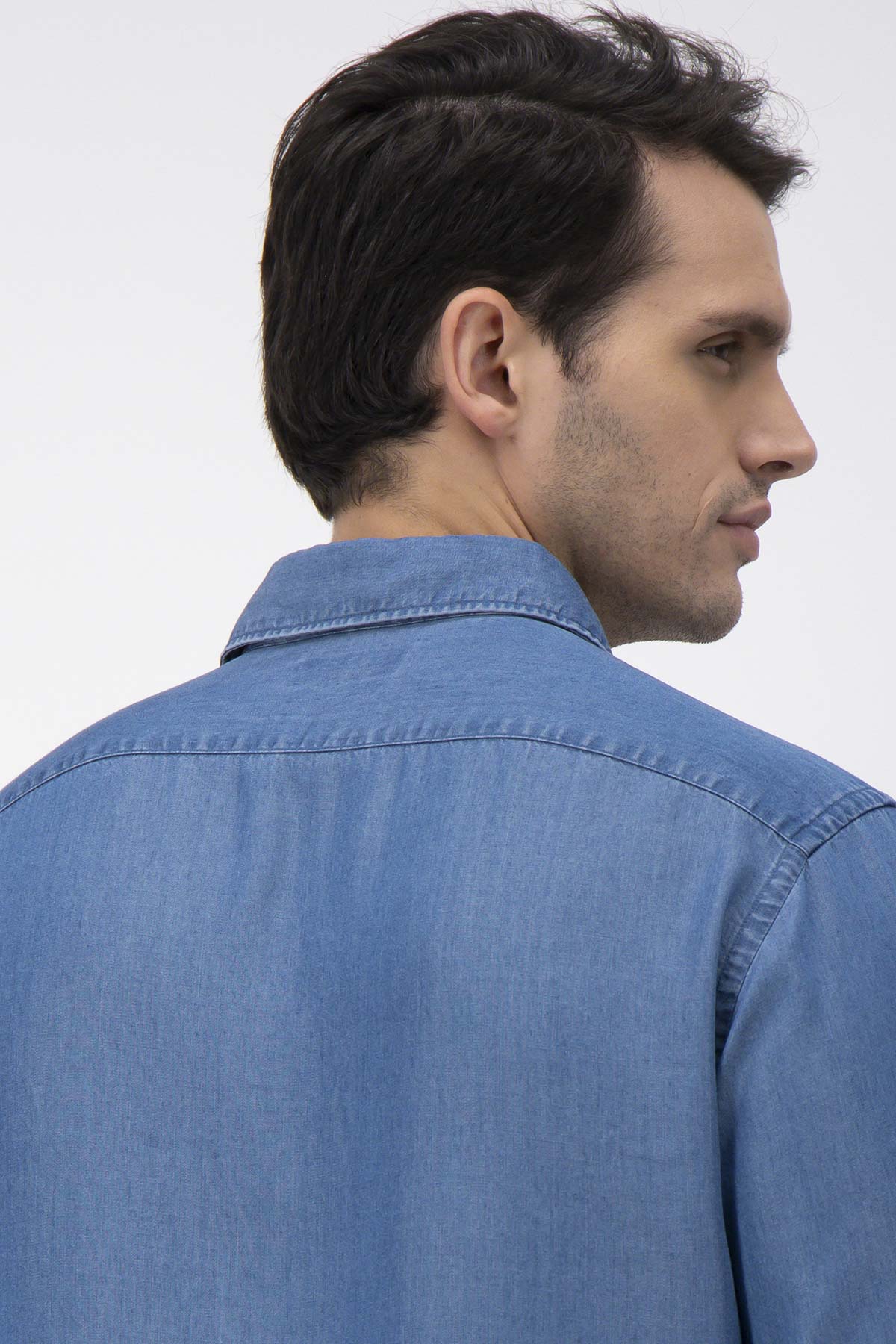 CAMISA CASUAL DENIM TENCEL CALDERONI CONTEMPORARY FIT image number 3