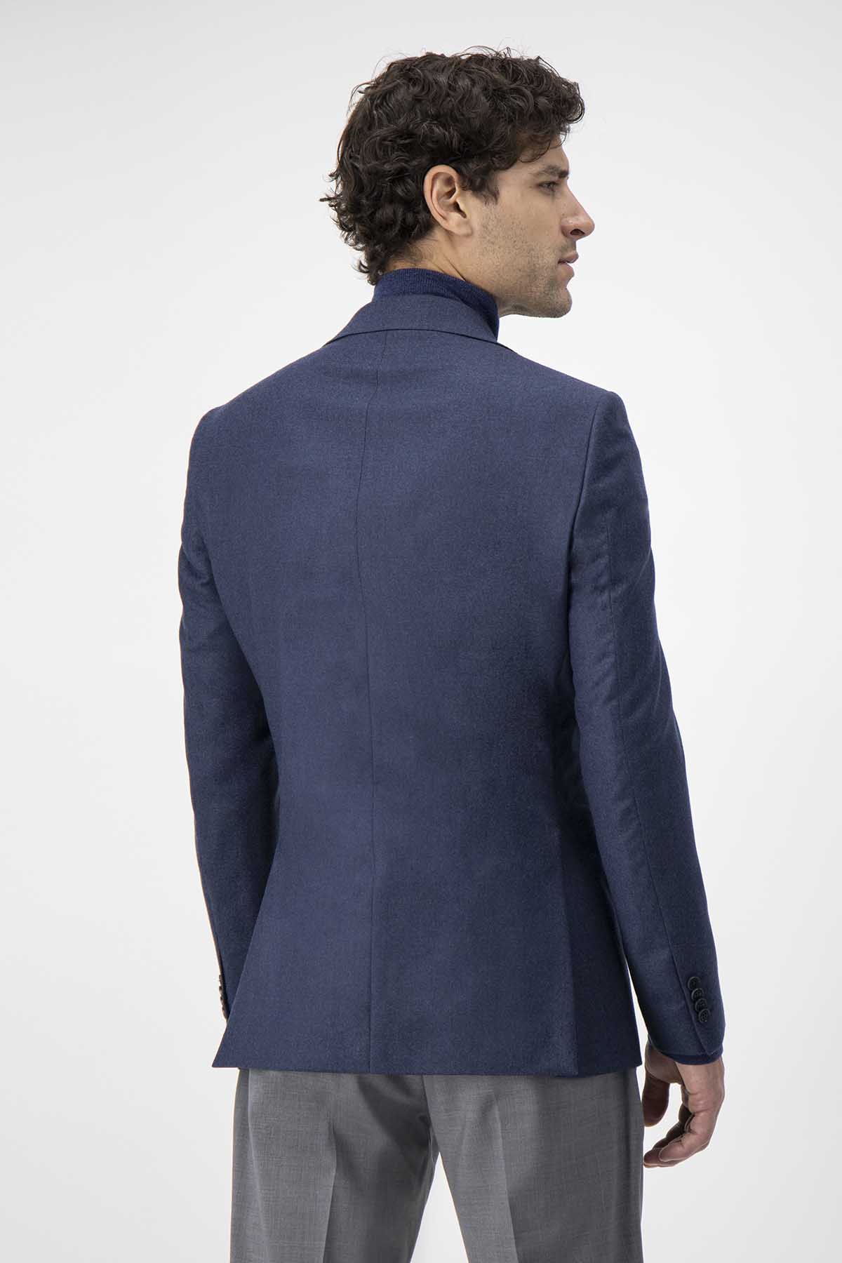 SACO CASUAL CASHMERE CALDERONI COLOR AZUL MARINO SLIM FIT image number 1