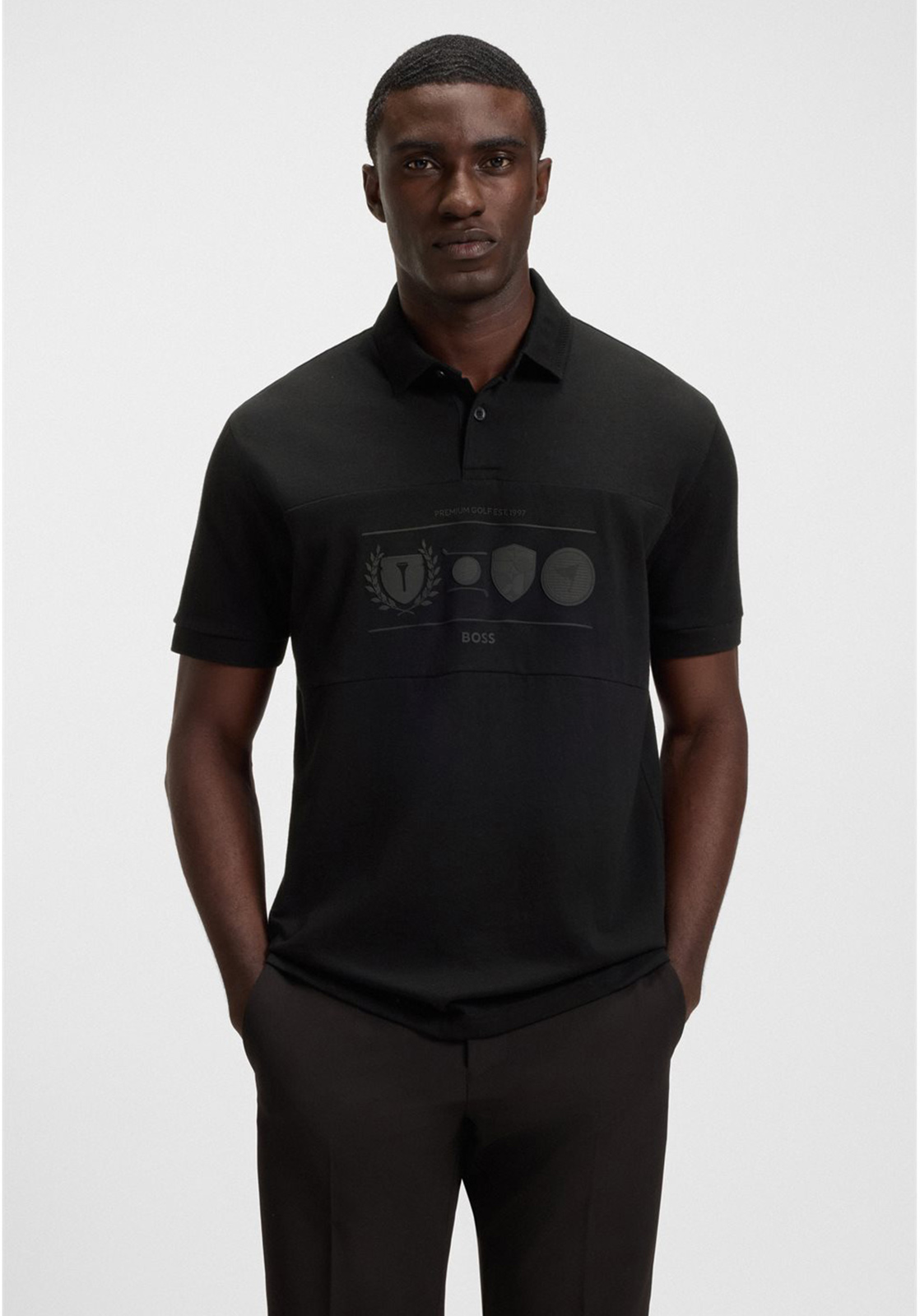 Polo De Corte Relajado De Algodón Con Estampado De Golf