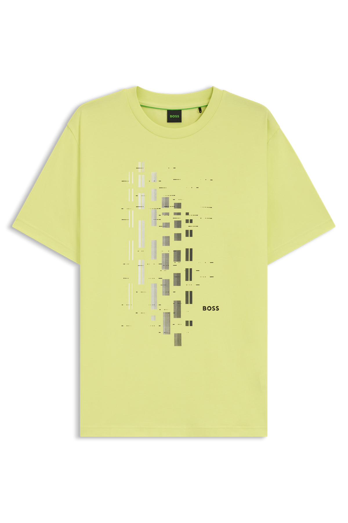 Playera De Algodón Elástico Con Estampado Geométrico