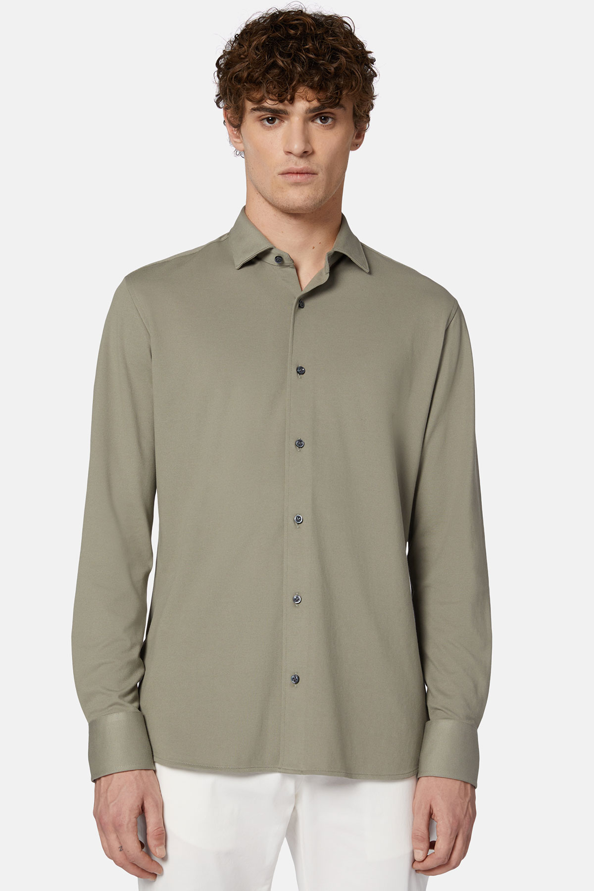 CAMISA CASUAL BOGGI VERDE OSCURO image number 1