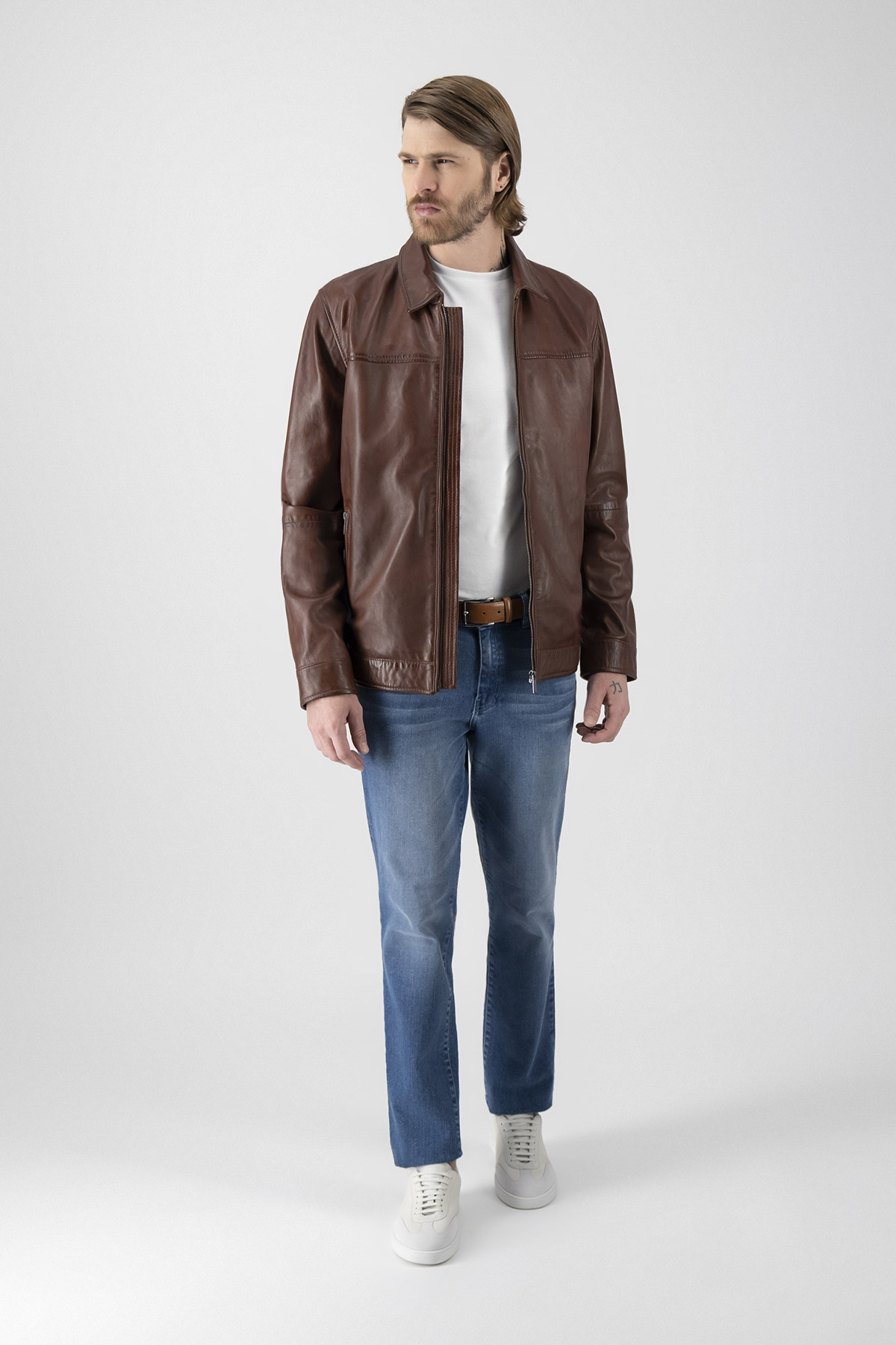 Chamarra La Vera Pelle Contemporary Fit image number 3
