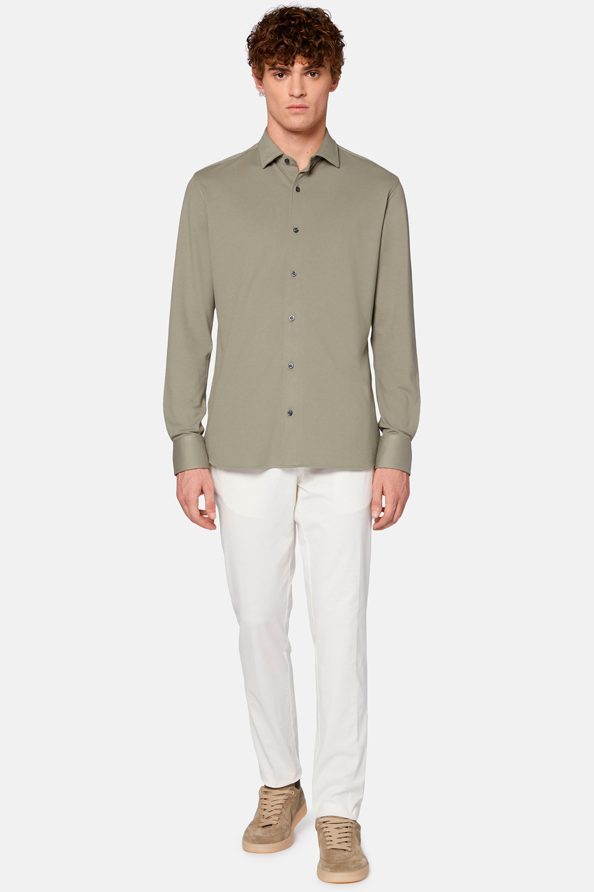 CAMISA CASUAL BOGGI VERDE OSCURO image number 4