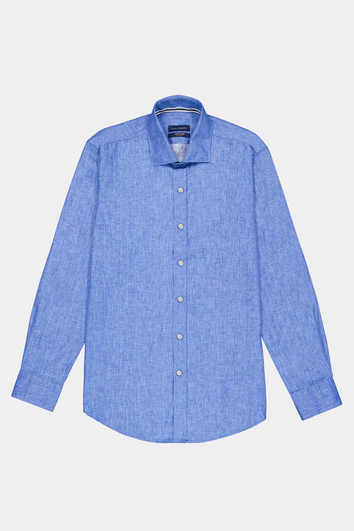 Camisa Casual LINEN Azul Claro Contemporary Fit image number 6
