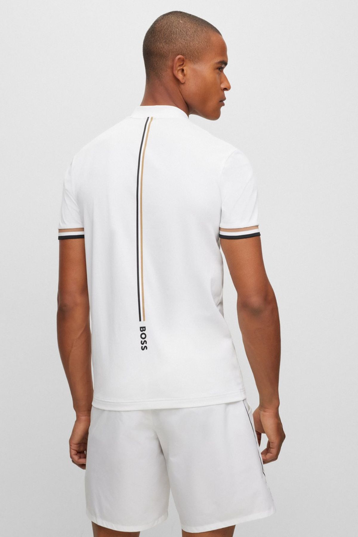 POLO BOSS SLIM FIT A RAYAS X MATTEO BERRETTINI