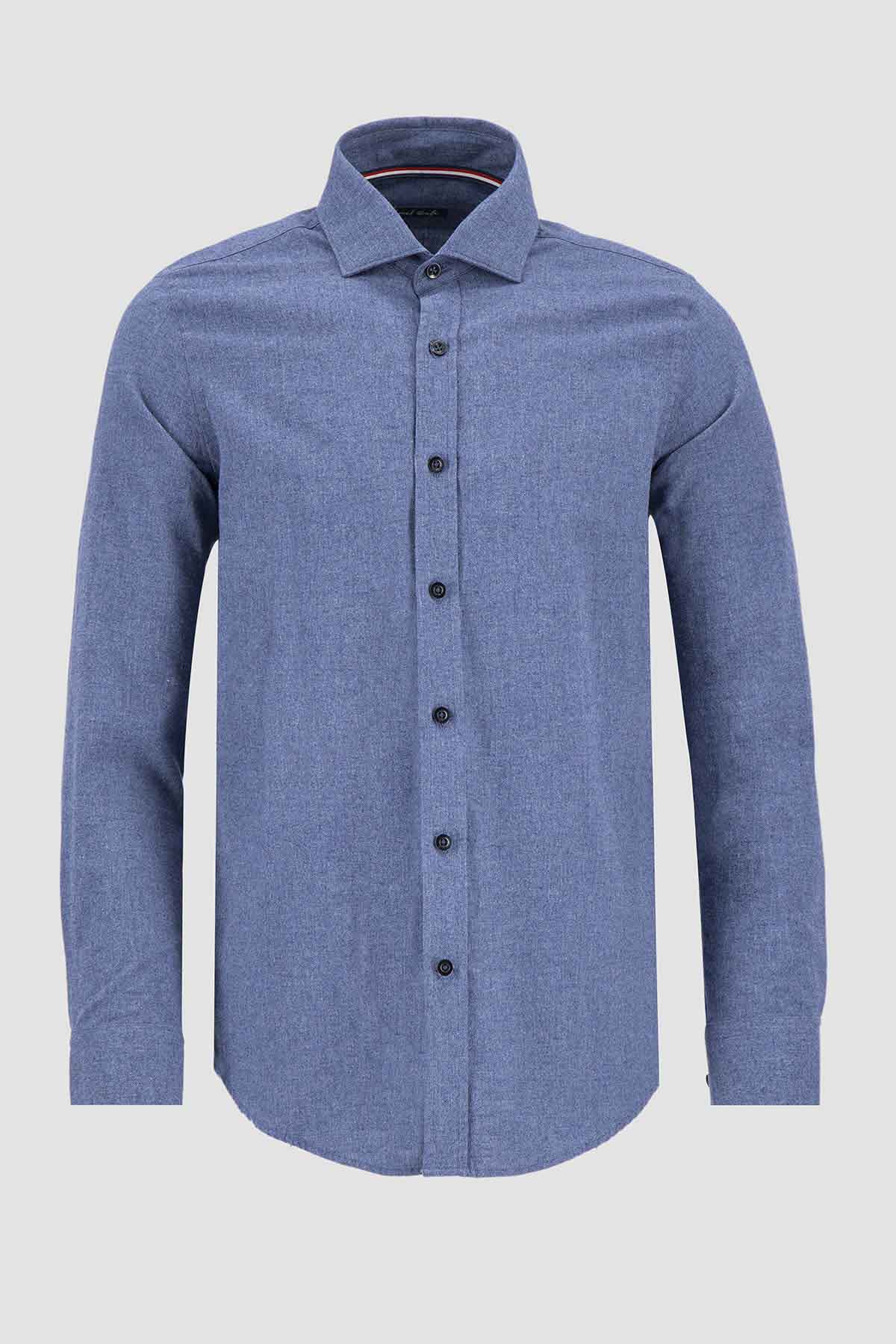 CAMISA CASUAL CALDERONI AZUL CONTEMPORARY FIT image number 1