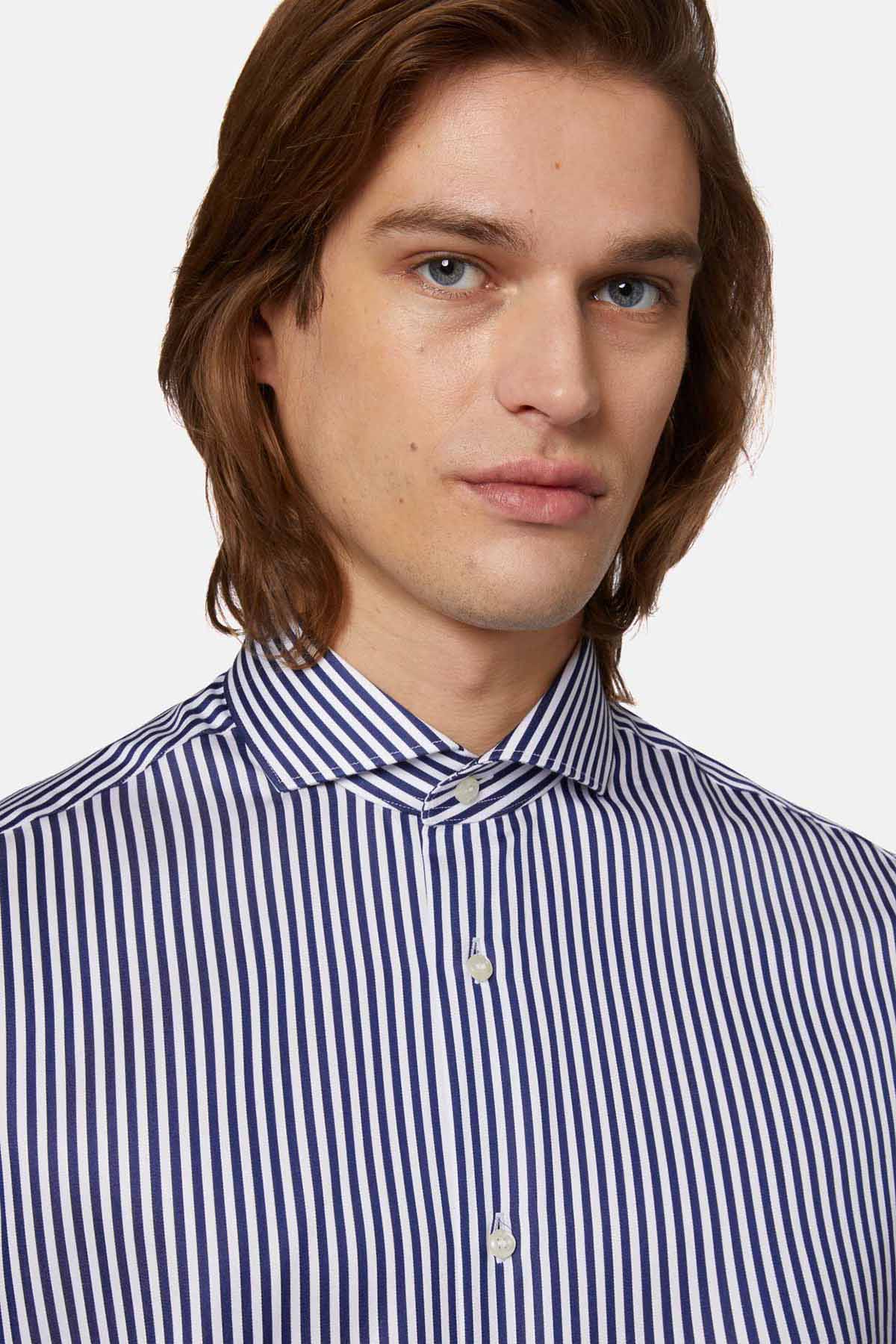CAMISA FORMAL AZUL MARINO BOGGI image number 2