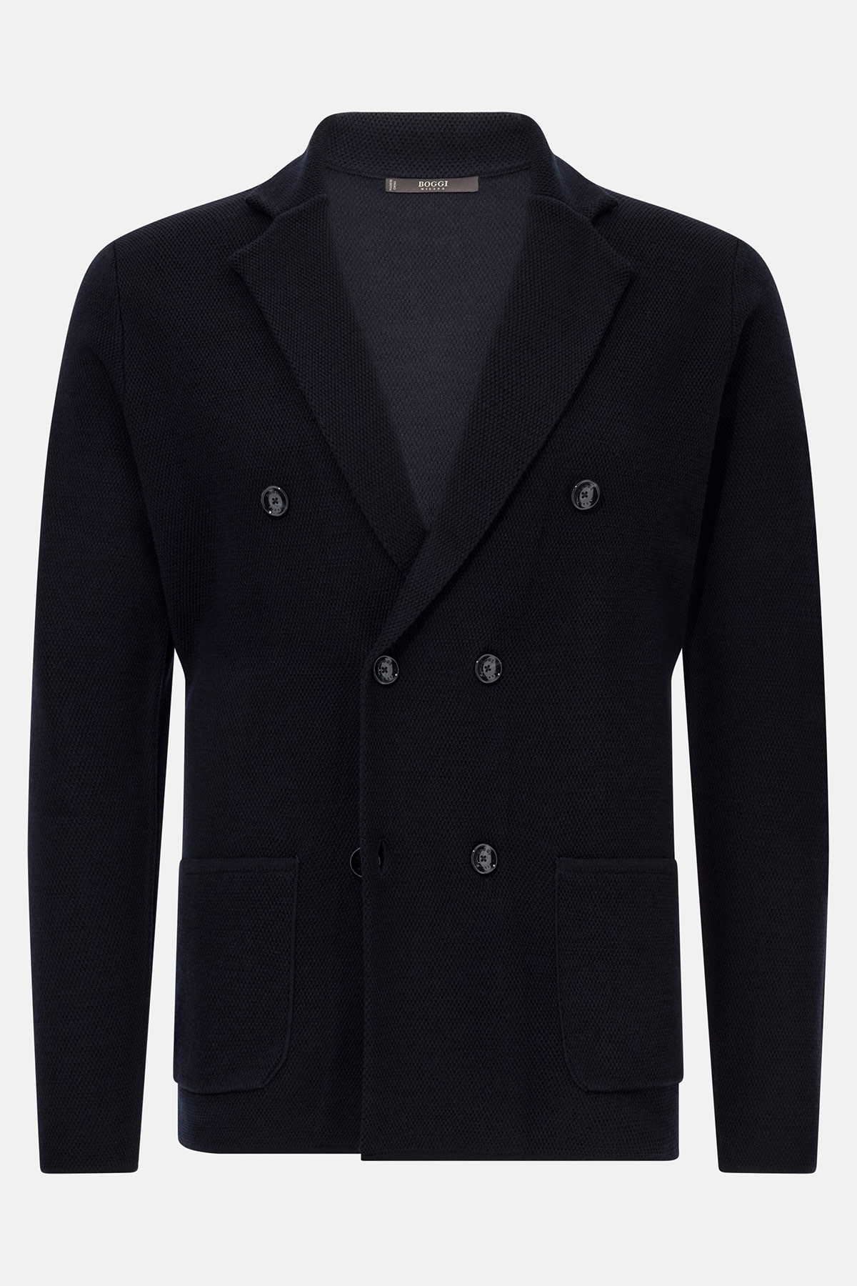 Suéter De Punto De Doble Botonadura de Lana Merina