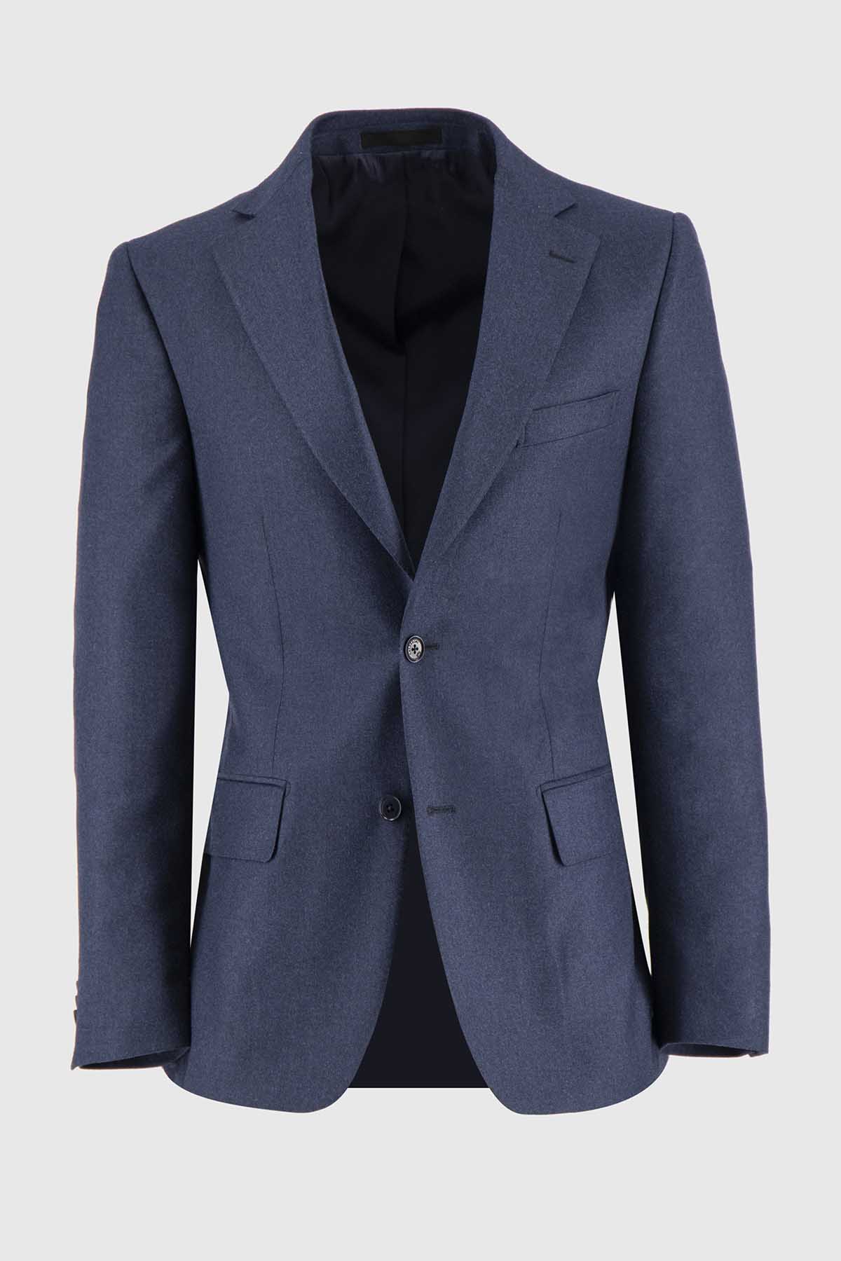 SACO CASUAL CASHMERE CALDERONI COLOR AZUL MARINO SLIM FIT image number 4