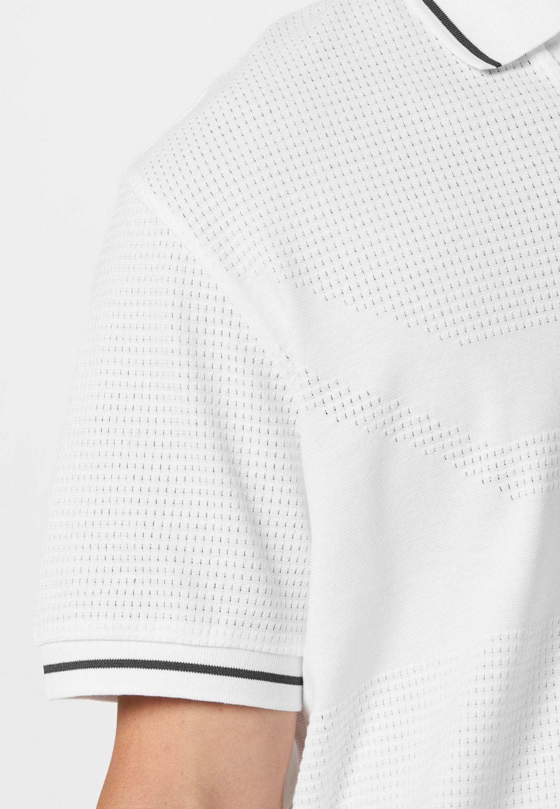 Polo Relaxed Fit De Algod&oacute;n Con Estampado De Malla image number 3