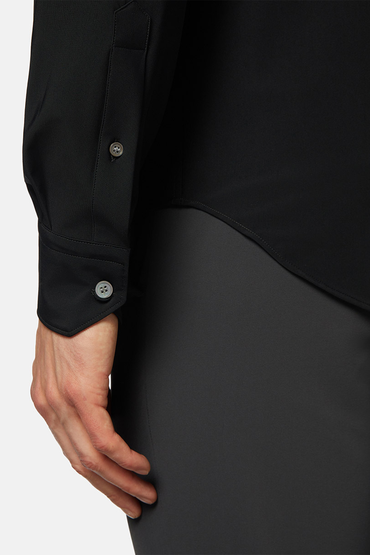 Camisa Casual De Nailón Elástico image number 3