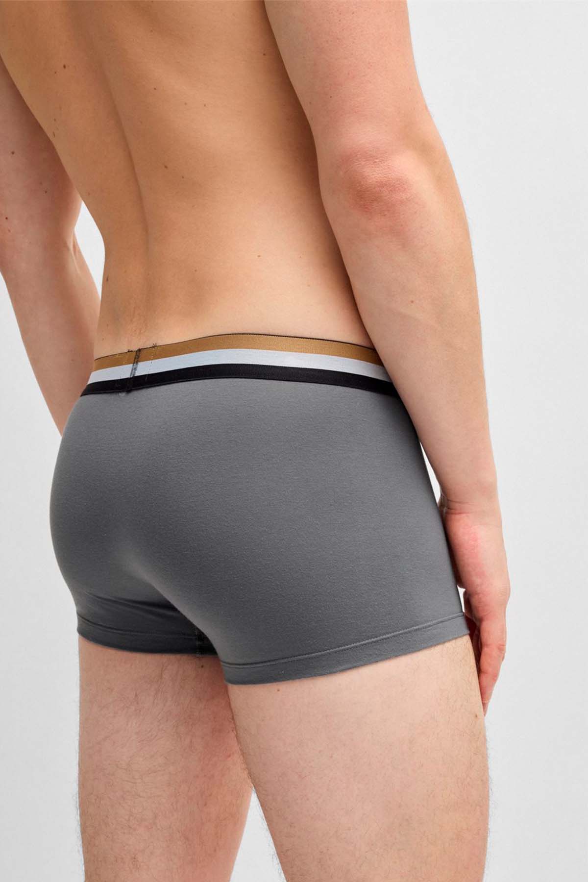 Paquete de tres calzoncillos en algodón con rayas de la marca