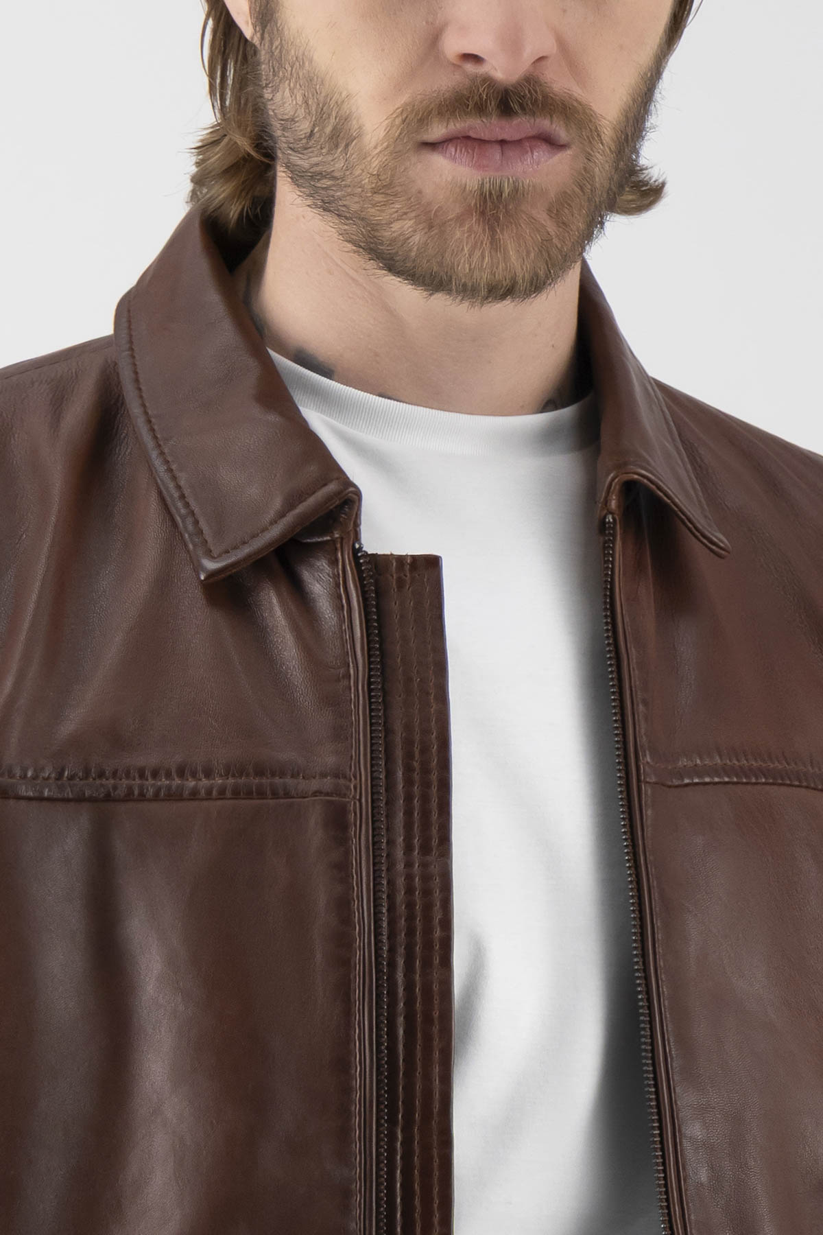 Chamarra La Vera Pelle Contemporary Fit image number 1