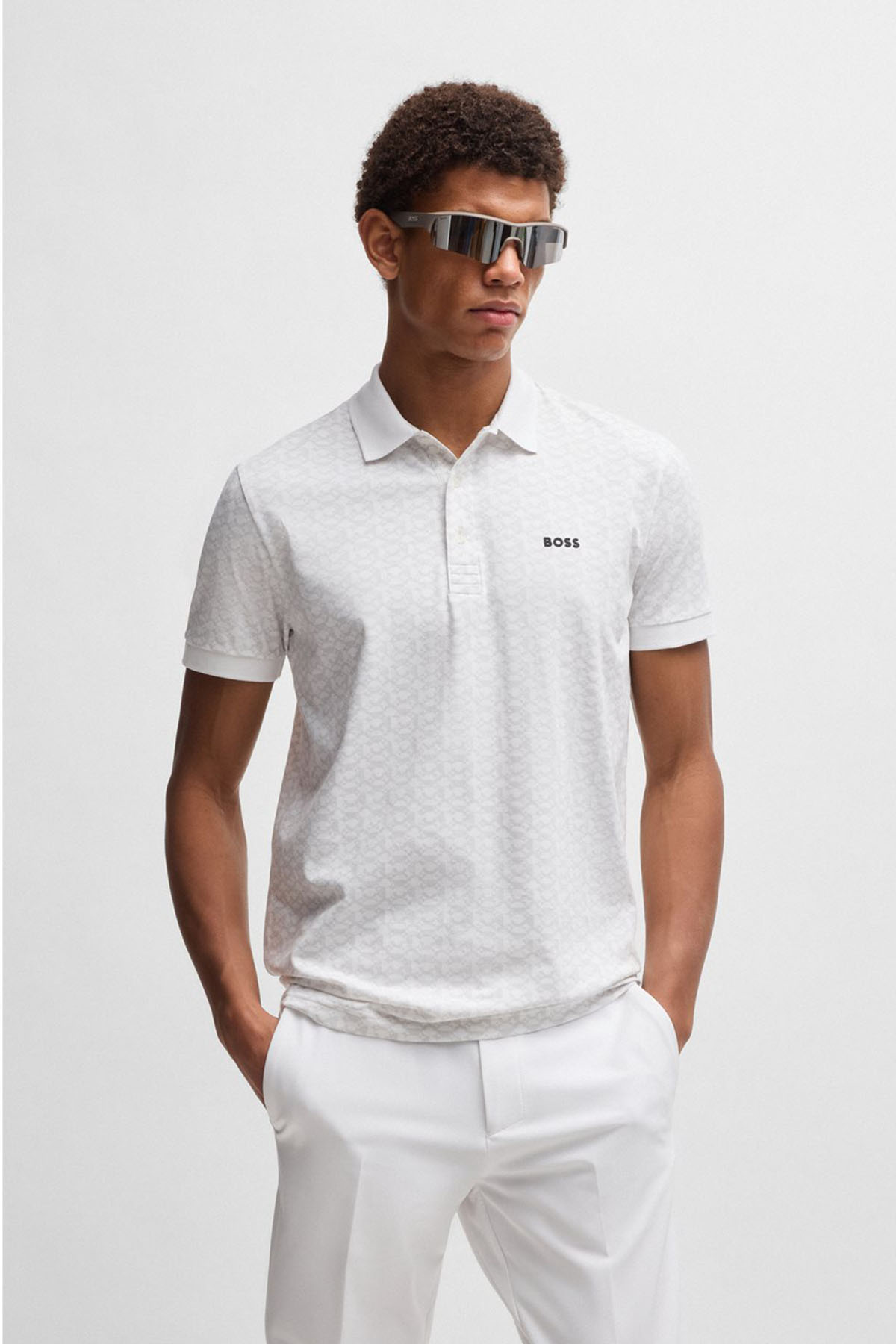 Polo Paddy De Algodón Elástico Con Estampado image number 1
