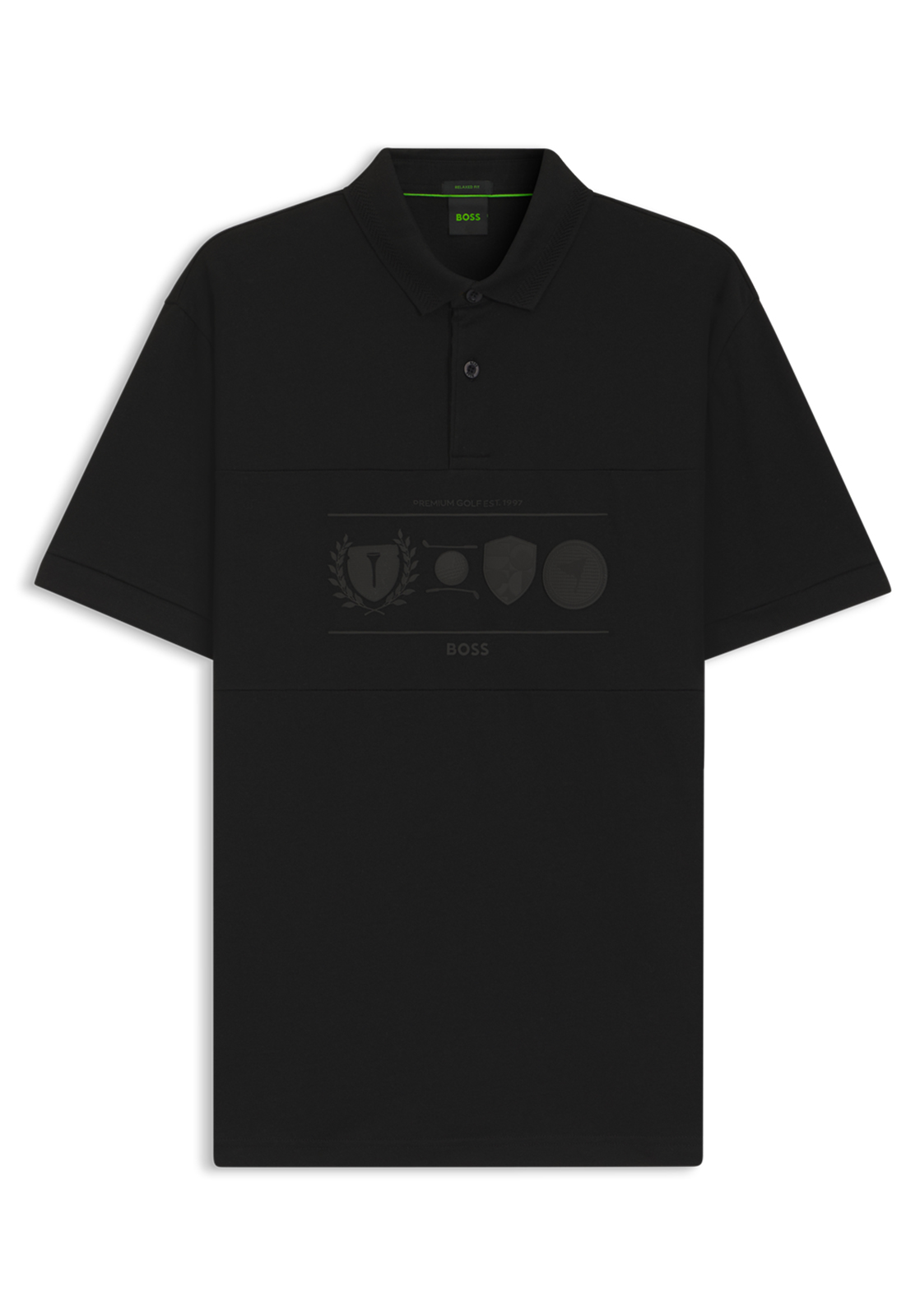 Polo De Corte Relajado De Algodón Con Estampado De Golf