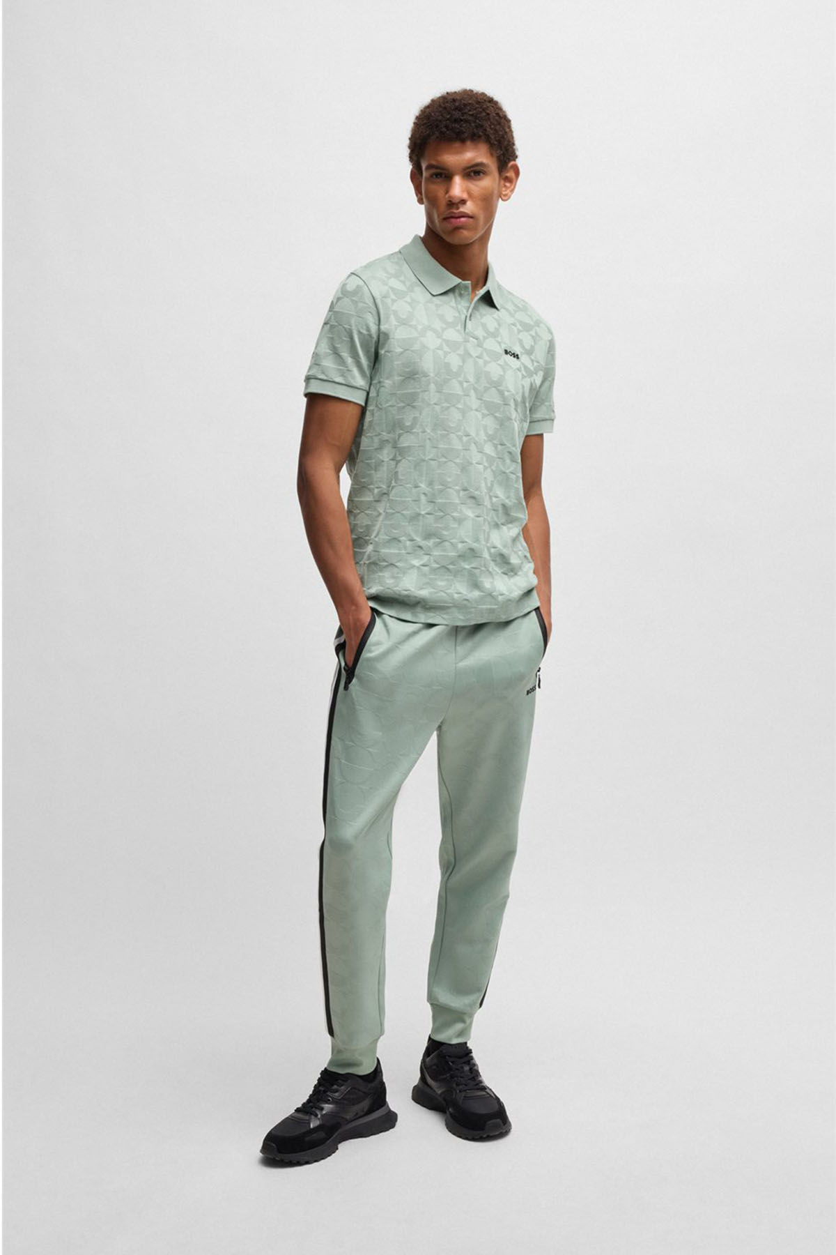 Polo De Algodón Con Jacquard Circular
