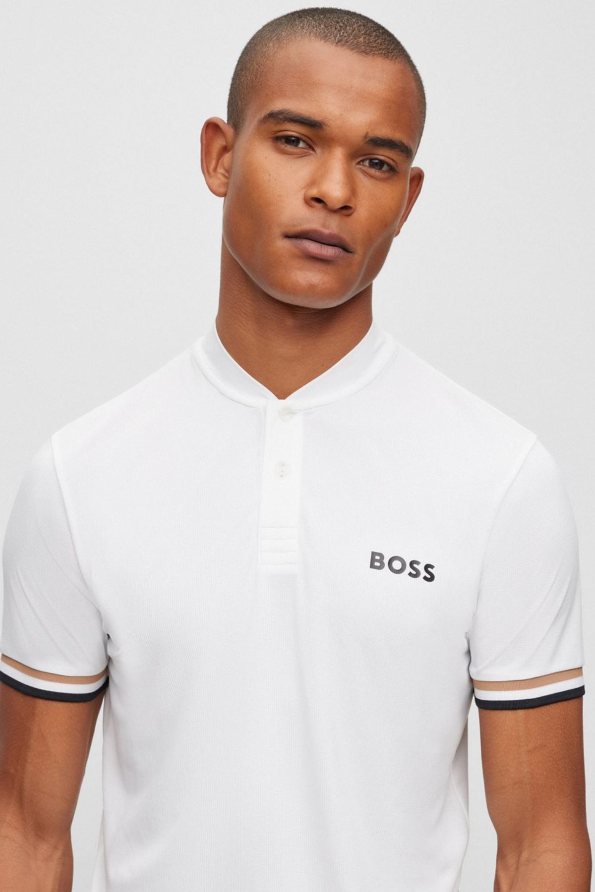 POLO BOSS SLIM FIT A RAYAS X MATTEO BERRETTINI image number 2