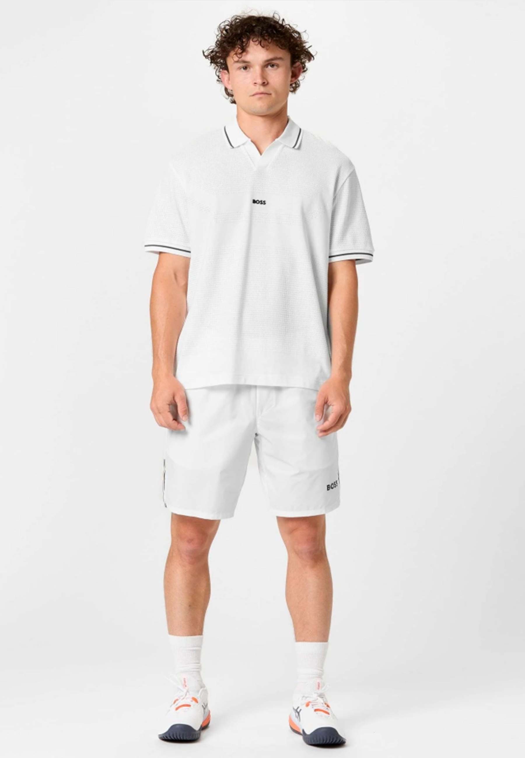 Polo Relaxed Fit De Algod&oacute;n Con Estampado De Malla