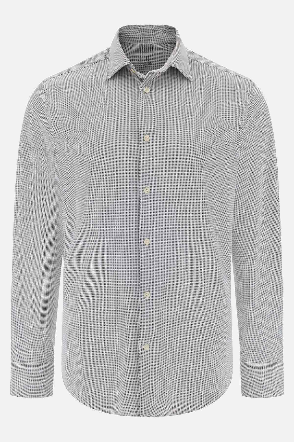 Camisa De Nailon Elástico Slim Fit image number 5