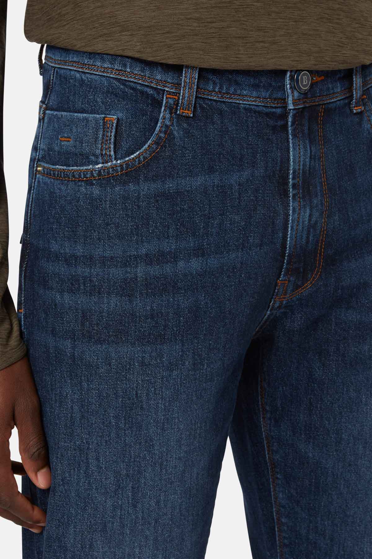 Vaquero En Denim Elástico Azul Oscuro image number 3