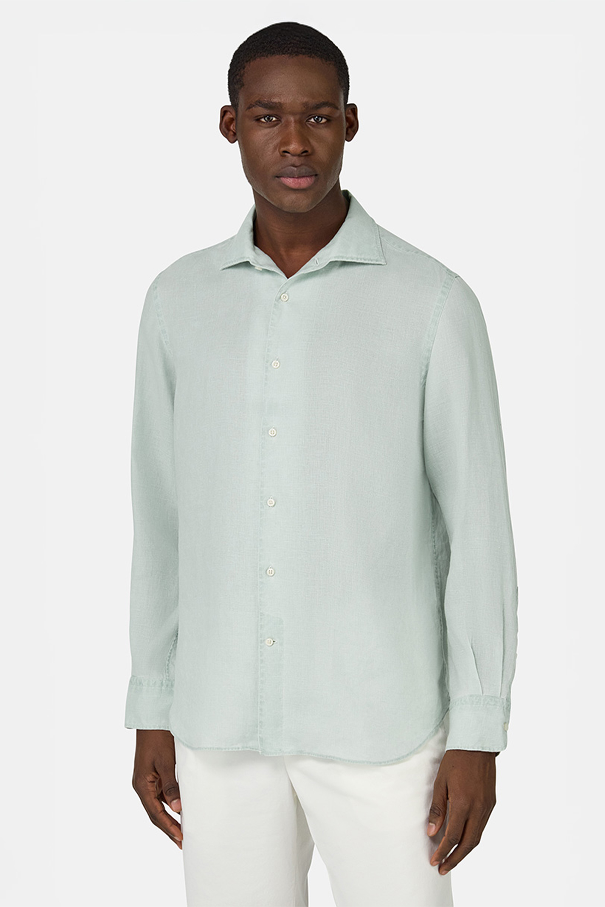 Camisa De Lino Regular Fit