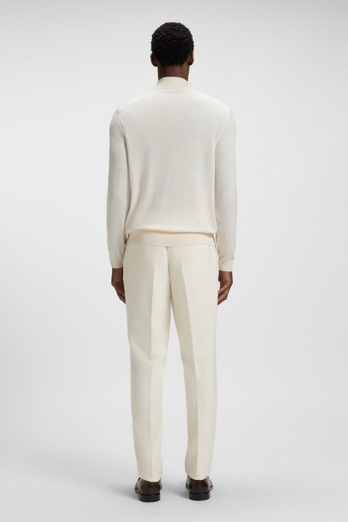 Suéter De Cuello Con Cremallera En Lana Virgen