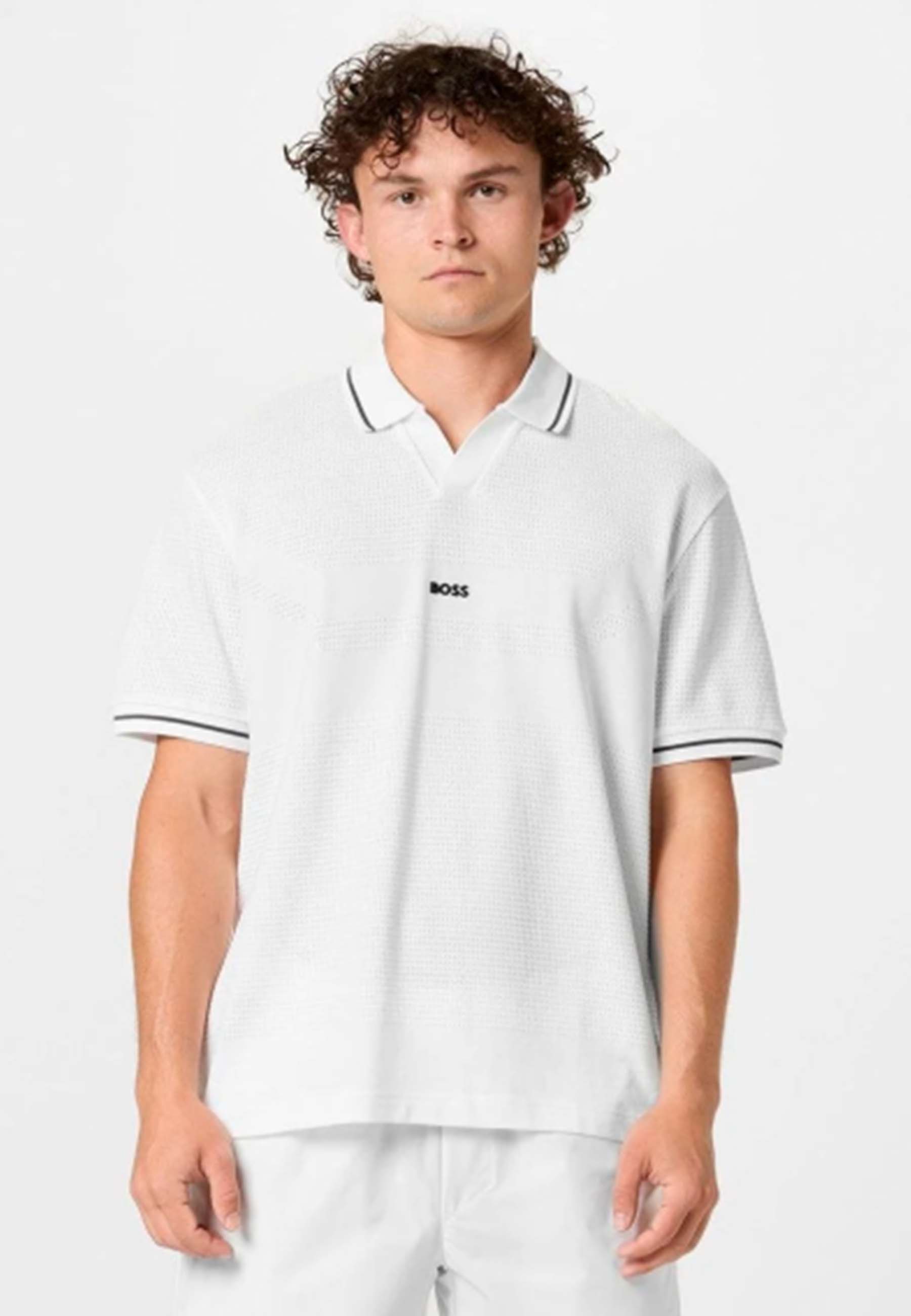 Polo Relaxed Fit De Algod&oacute;n Con Estampado De Malla