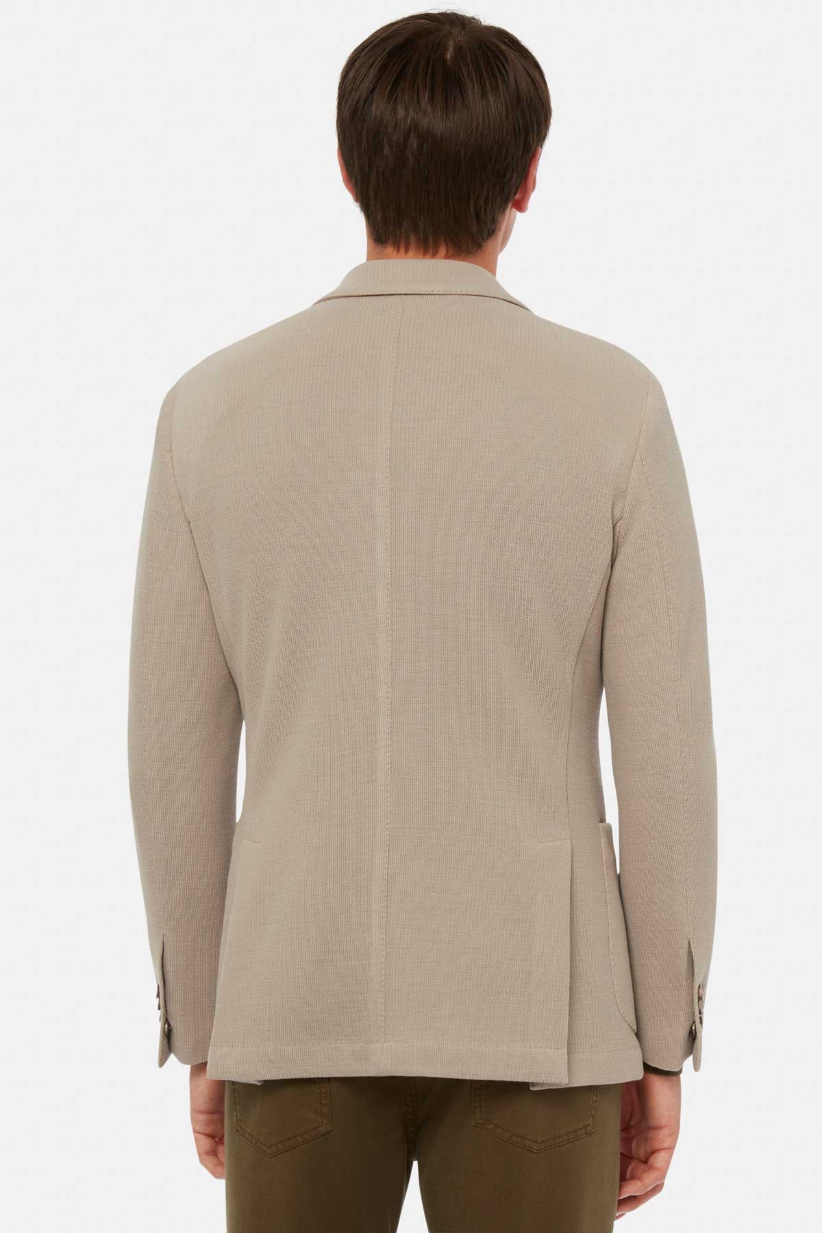 Chaqueta Beige Estructurada De Lana Jersey image number 1