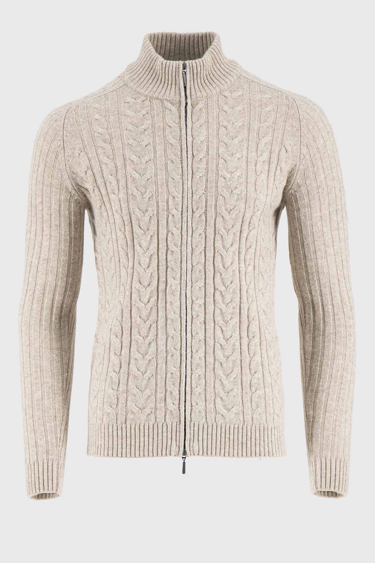 SUETER TRENZADO CALDERONI CONTEMPORARY FIT COLOR CAFÉ image number 9