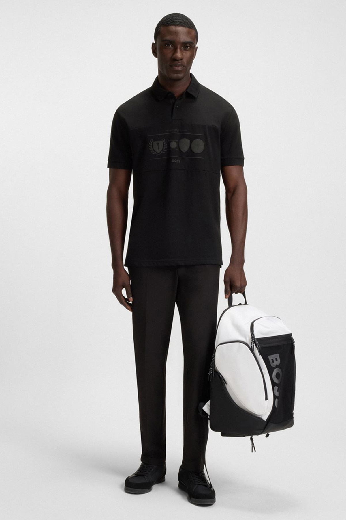 Polo De Corte Relajado De Algodón Con Estampado De Golf