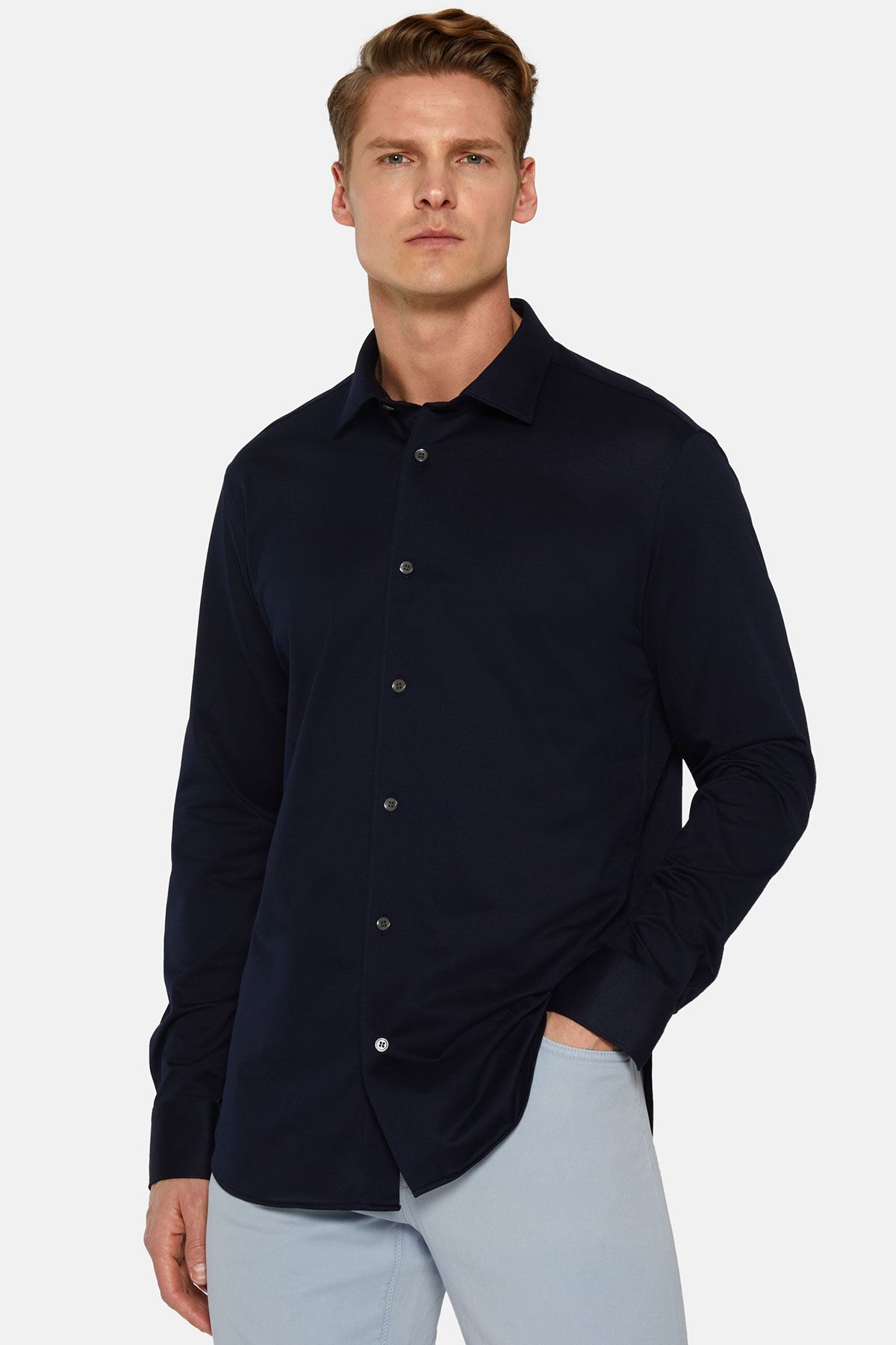 CAMISA CASUAL AZUL MARINO BOGGI image number 1