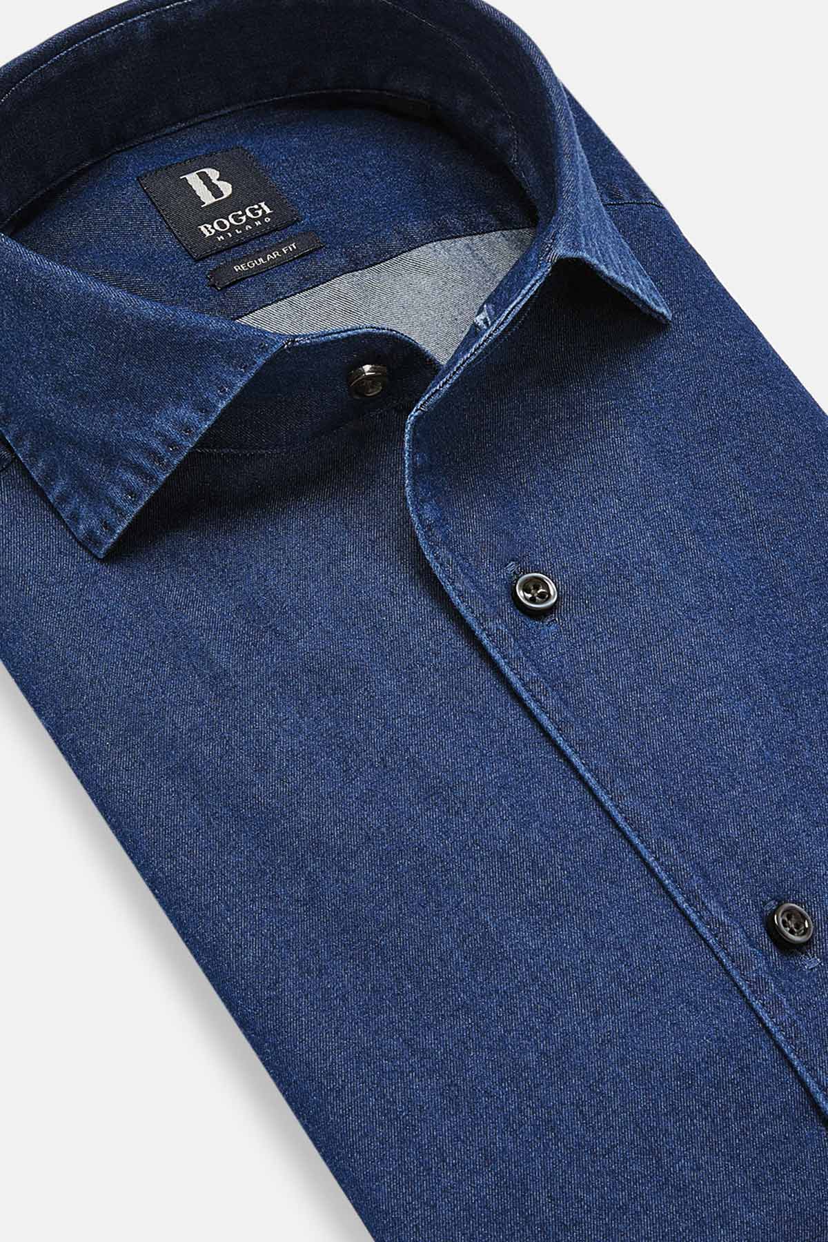 CAMISA CASUAL AZUL BOGGI image number 5