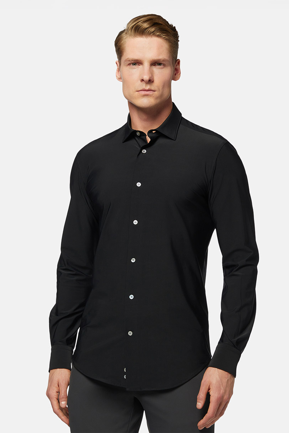 Camisa Casual De Nailón Elástico image number 1