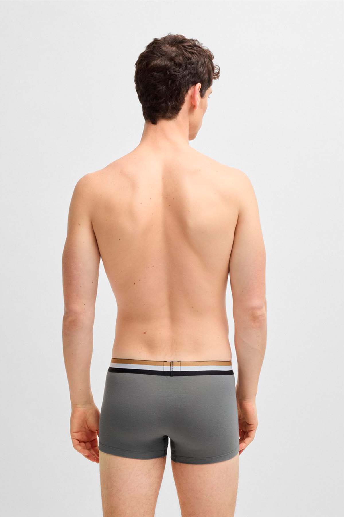 Paquete de tres calzoncillos en algodón con rayas de la marca