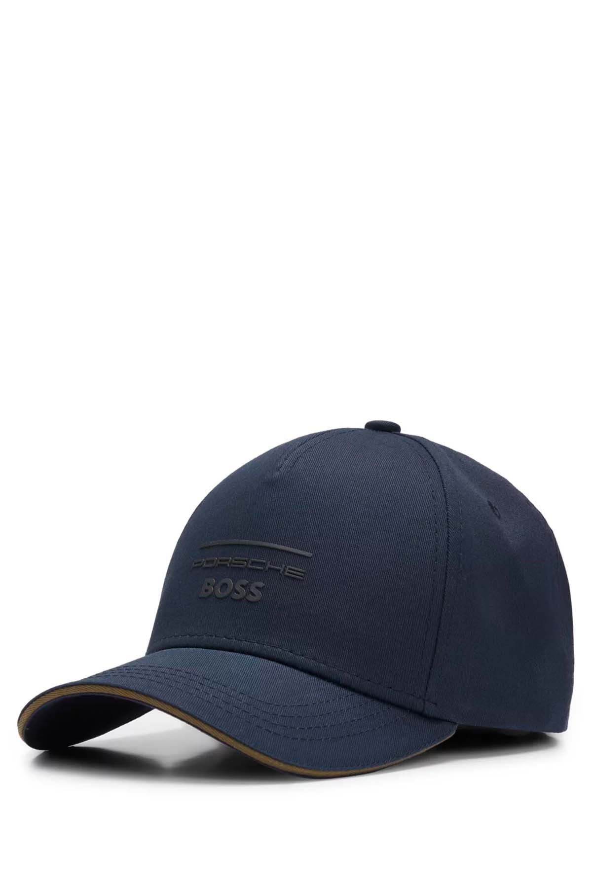 Gorra Porsche x BOSS de sarga de algodón con detalle de la colaboración image number 0