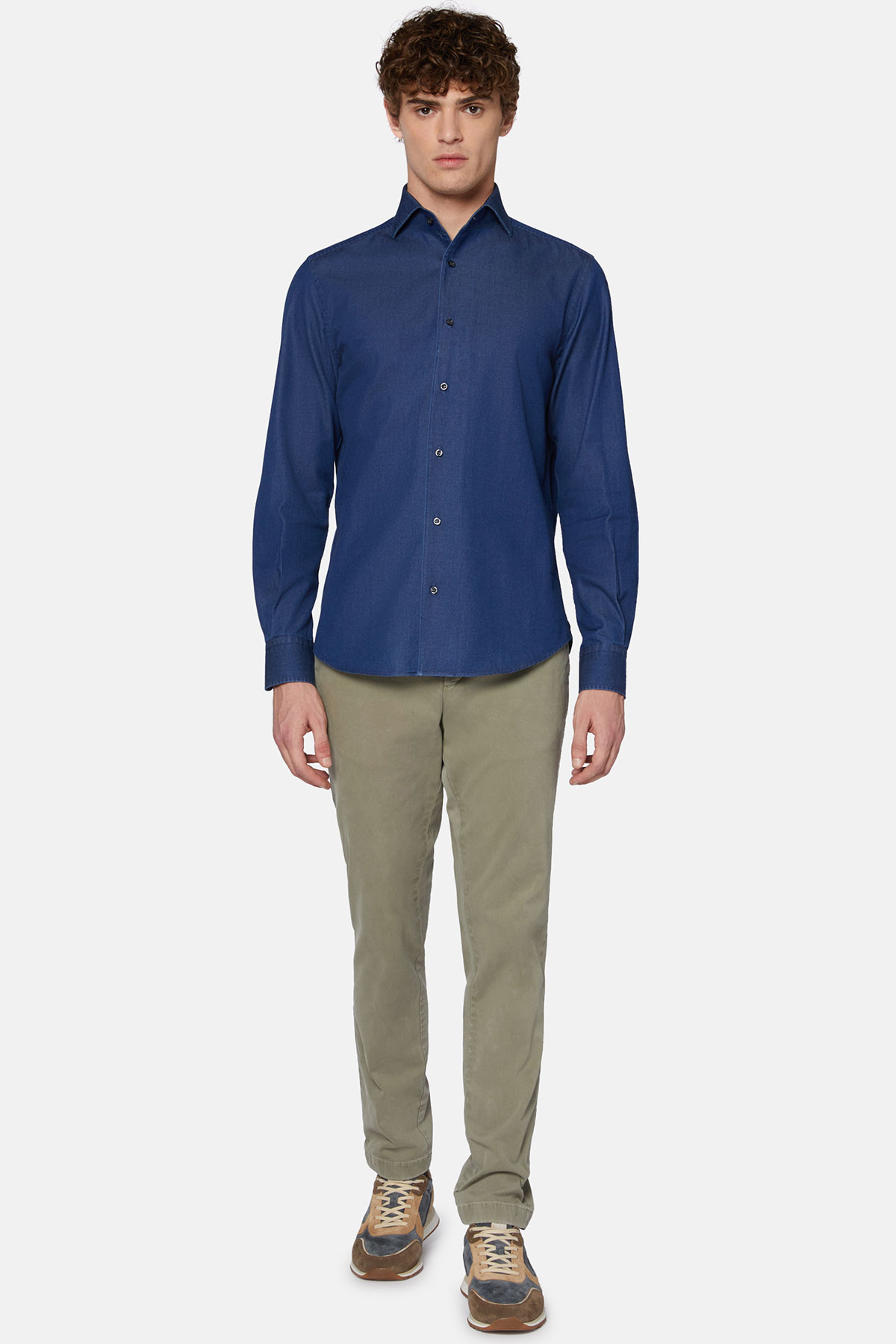 CAMISA CASUAL AZUL BOGGI image number 4