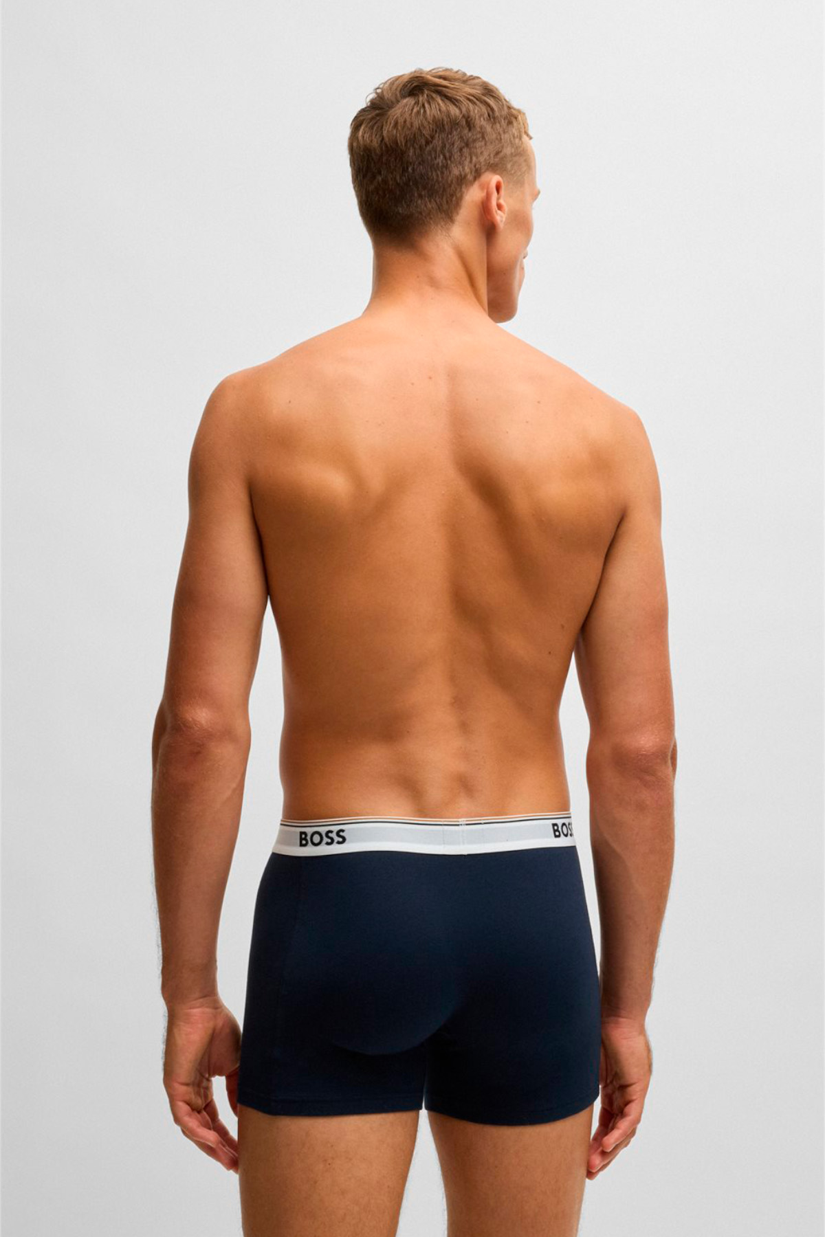 Paquete De Tres Calzoncillos Bóxer Boss En Algodón Elástico Con Logos