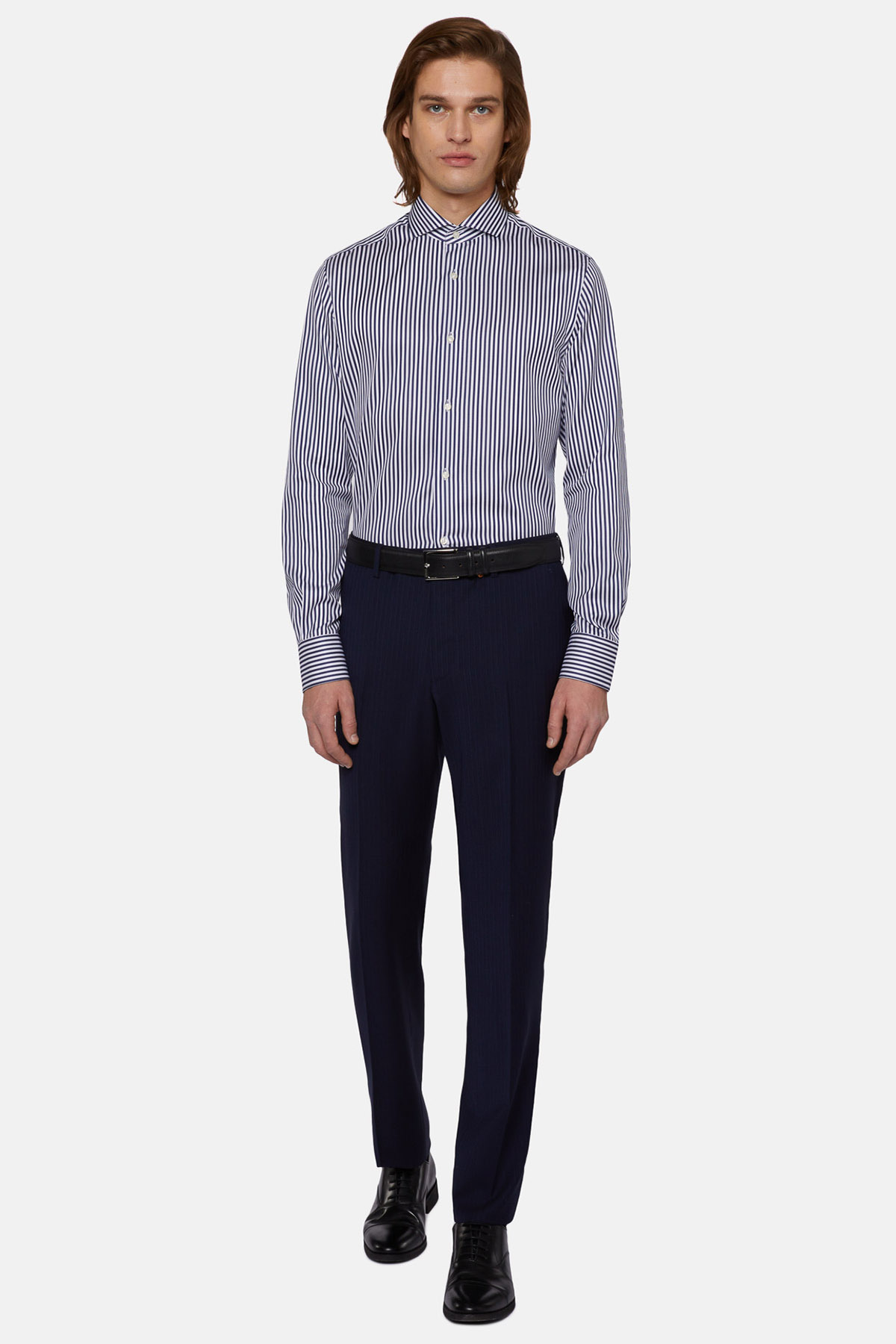 CAMISA FORMAL AZUL MARINO BOGGI image number 4