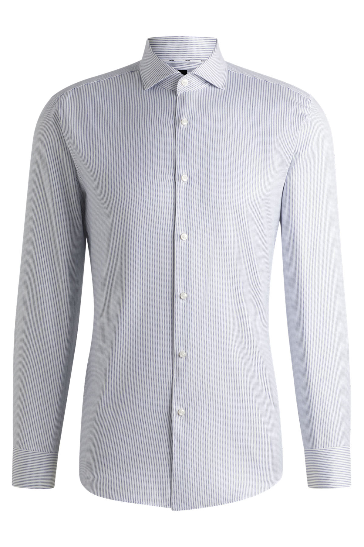Camisa Slim Fit En Algodón A Rayas De Planchado Fácil image number 5