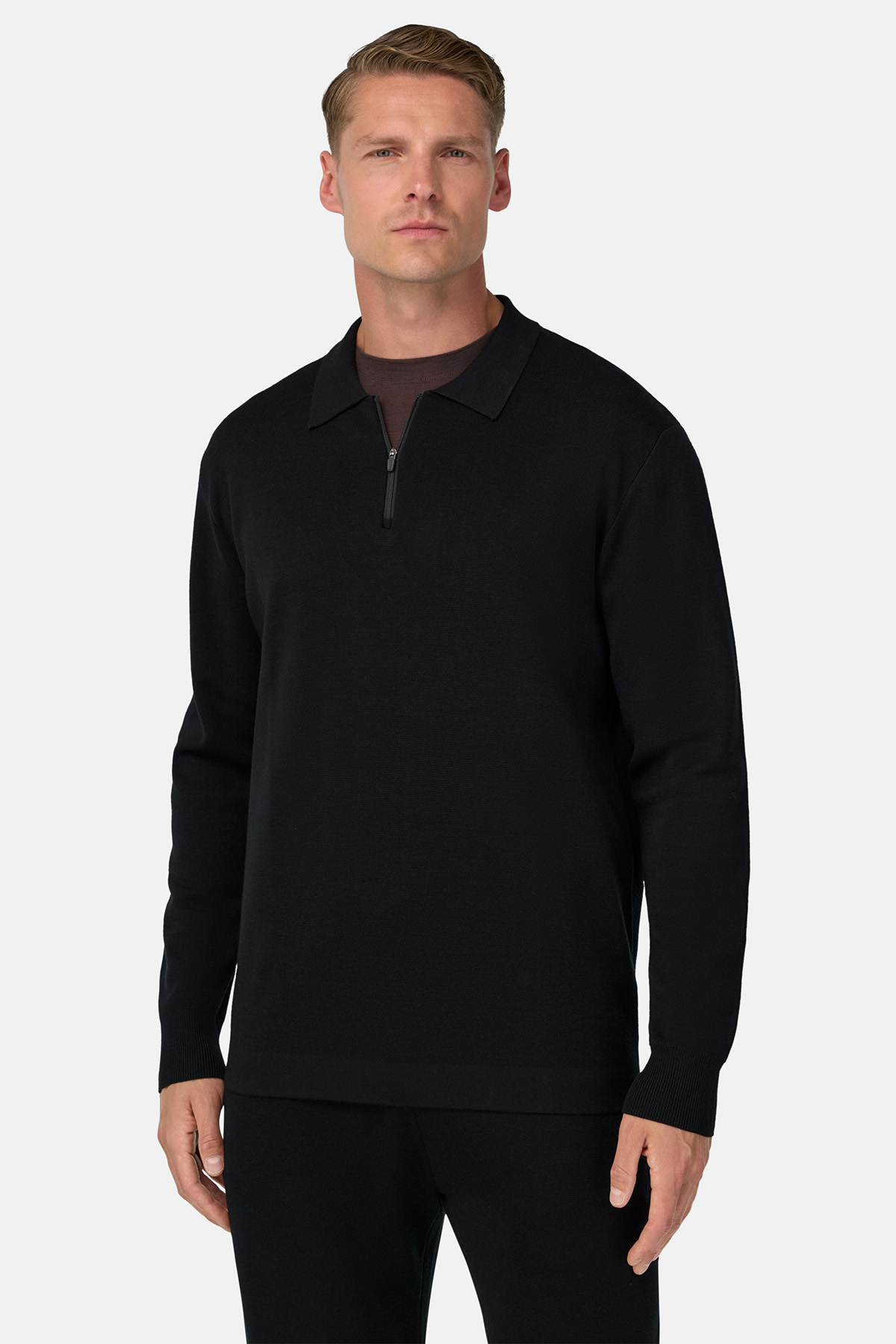 Polo De Punto De Lana Merina Superfina