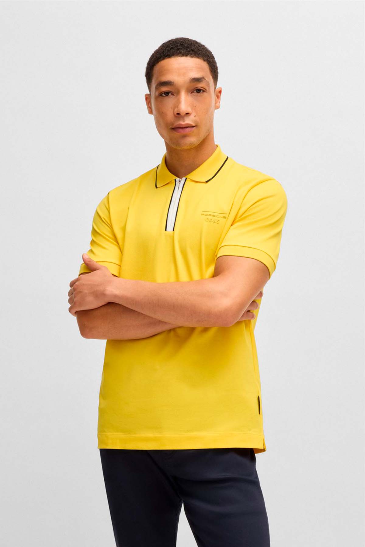Polo Porsche x BOSS de algodón elástico