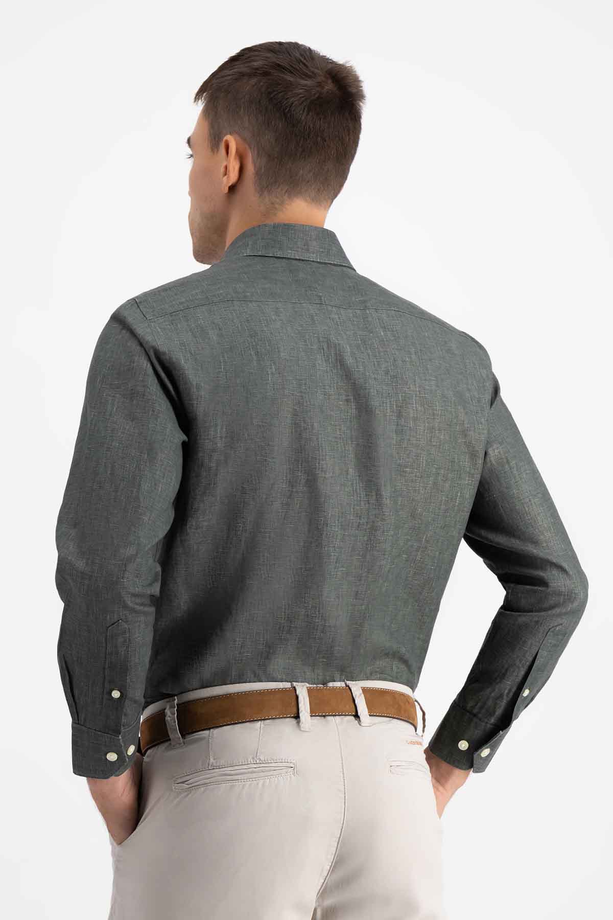 CAMISA PAPER TOUCH OLIVO CALDERONI SLIM FIT image number 1