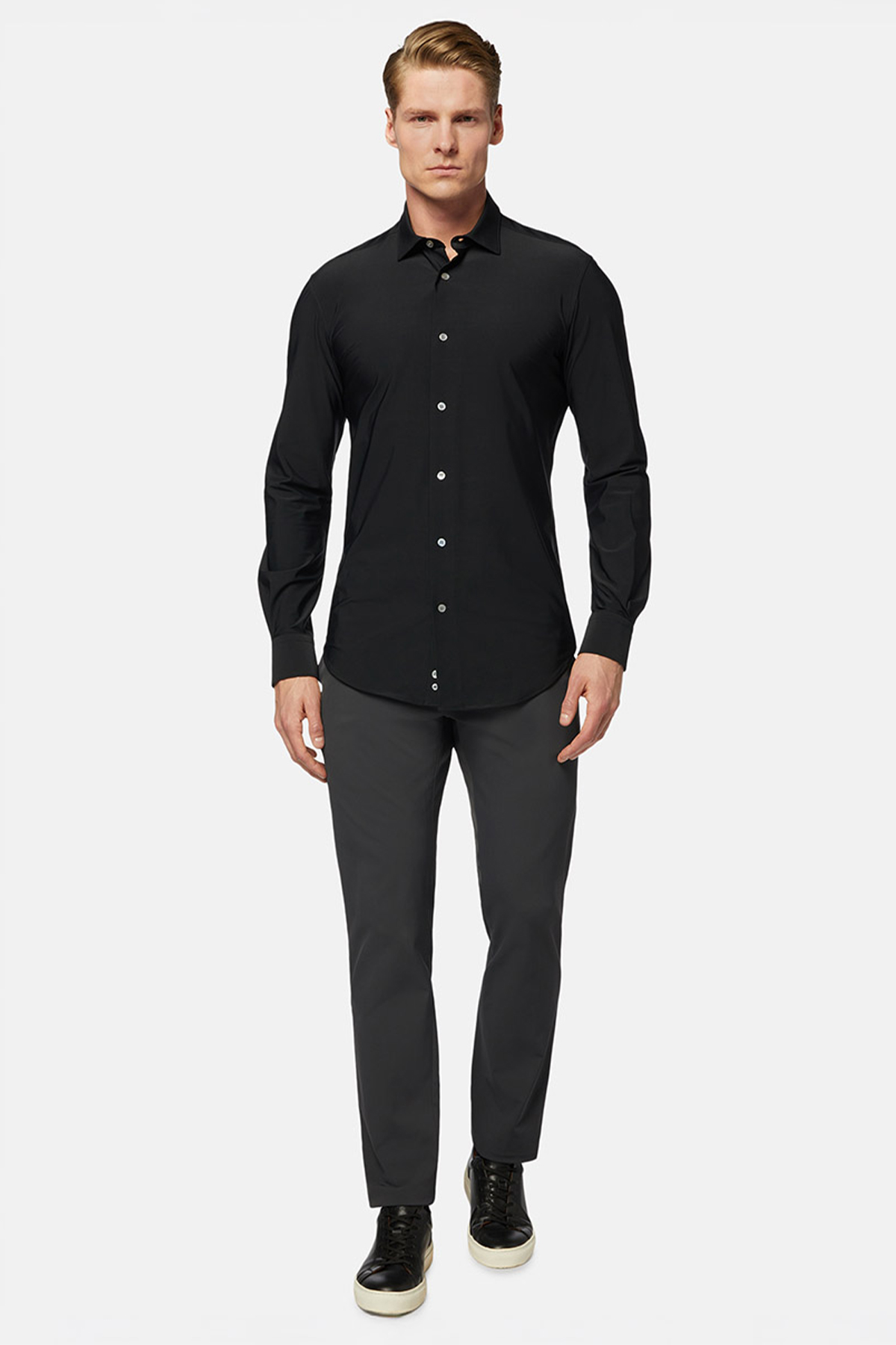 Camisa Casual De Nailón Elástico