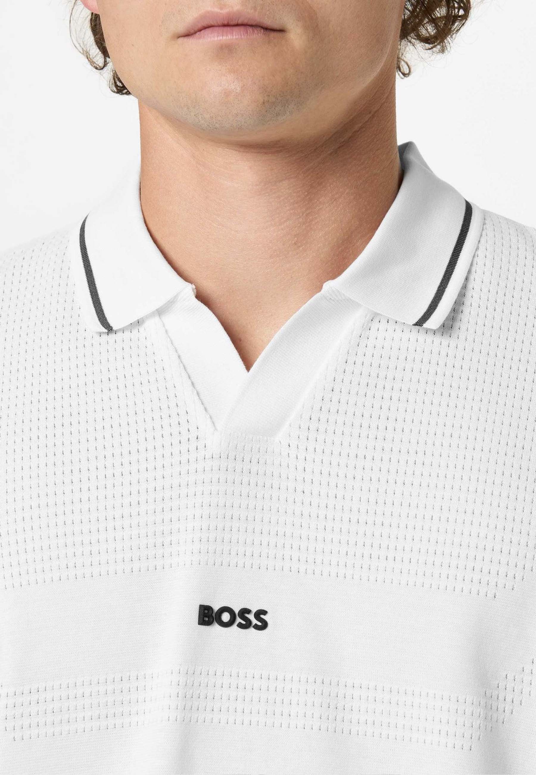 Polo Relaxed Fit De Algod&oacute;n Con Estampado De Malla image number 2