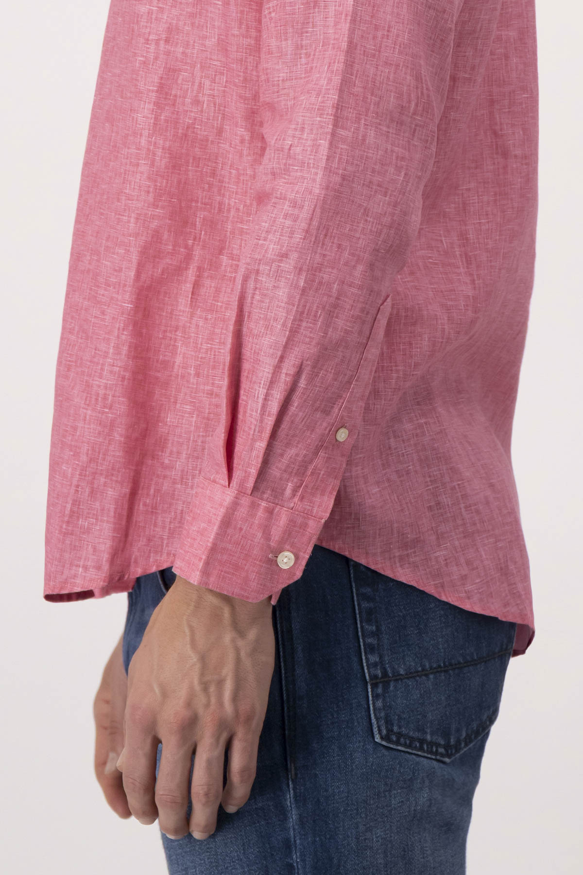 Camisa Casual LINEN Rosa Contemporary Fit