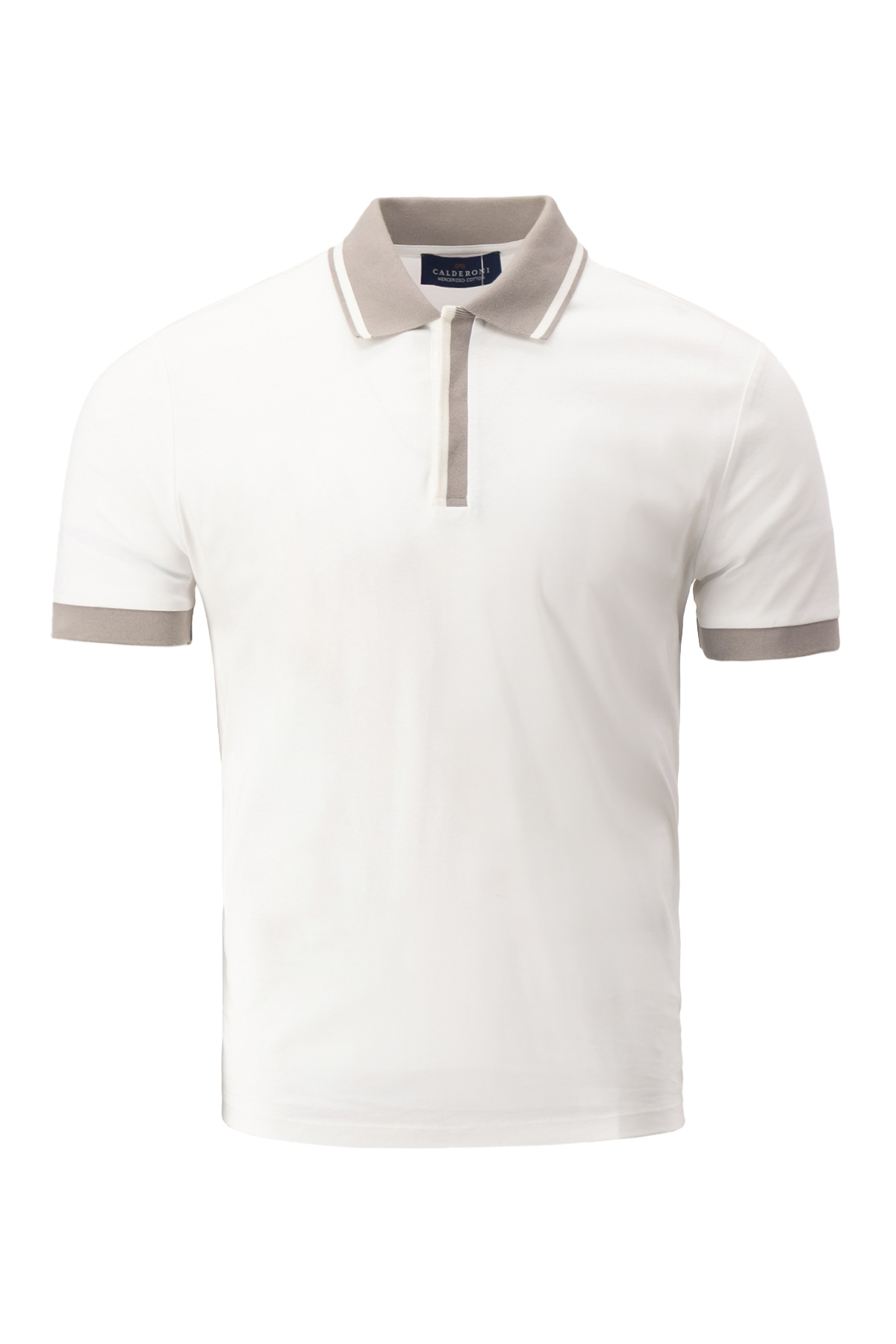 PLAYERA TIPO POLO MERCERIZED COTTON BLANCO CONTEMPORARY FIT image number 4