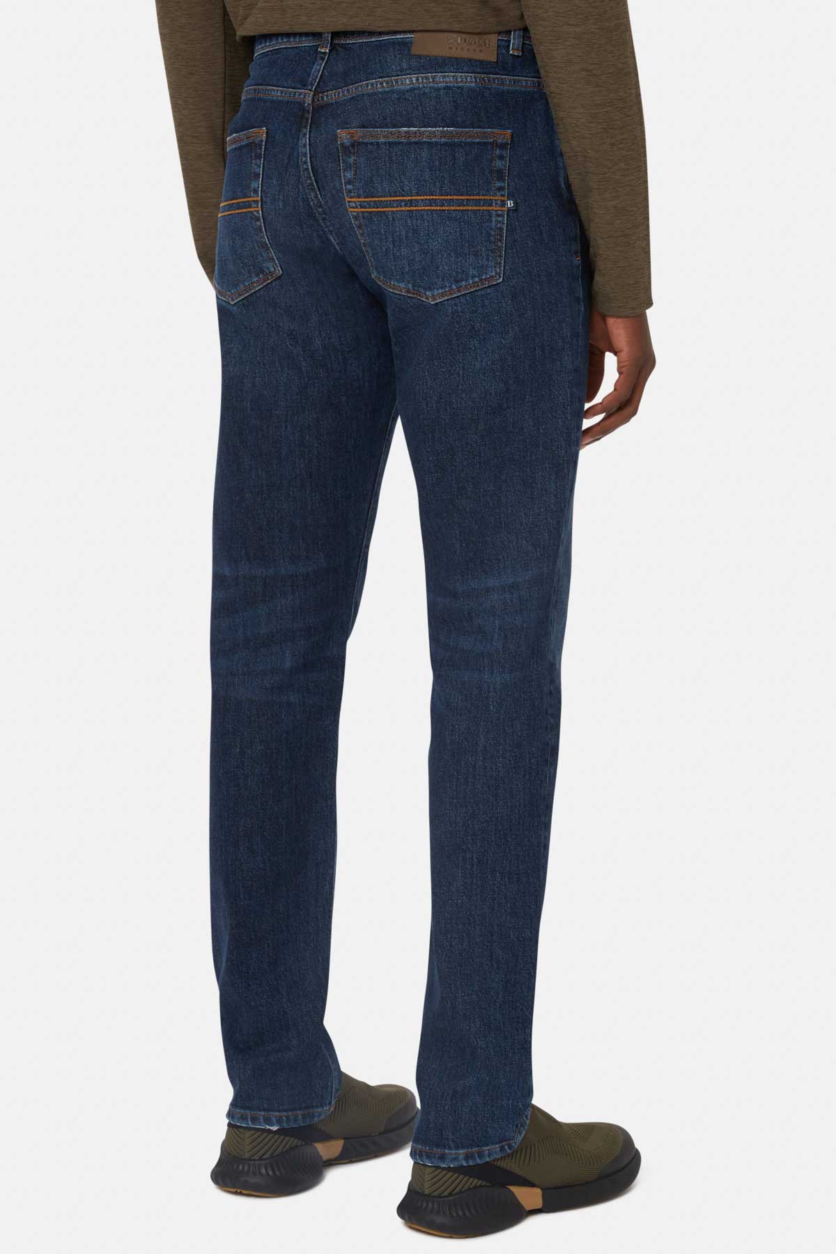 Vaquero En Denim Elástico Azul Oscuro image number 2